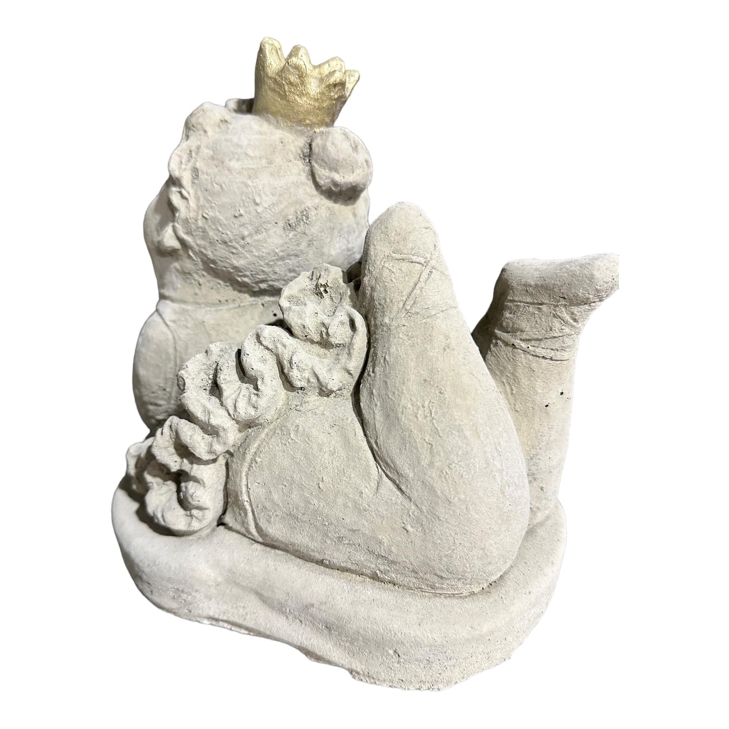Elegante Frostbeständige Ballerina Skulptur mit Goldener Krone - Handgefertigt in Deutschland
