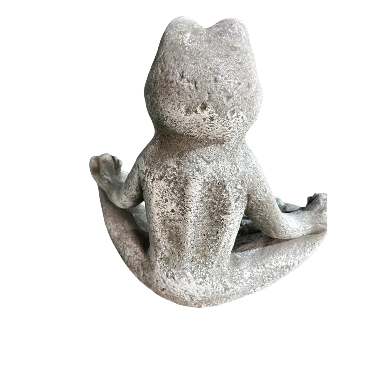 Steinfigur Frosch Rudi in Yogahaltung