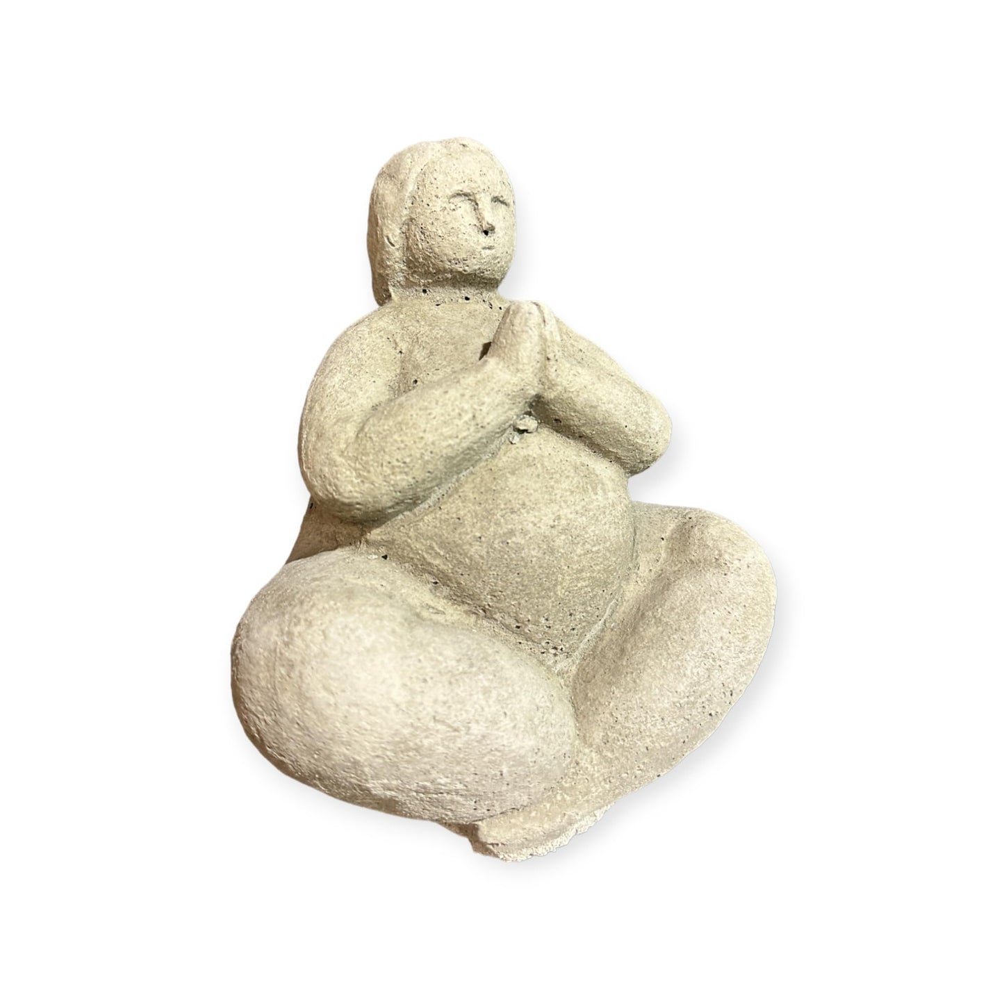 Dicke Dame Ulrike in Yogapose als Massive Steinfigur. Dekoration für Haus und Garten, Yoga, Höhe: 20cm Gewicht ca. 3kg