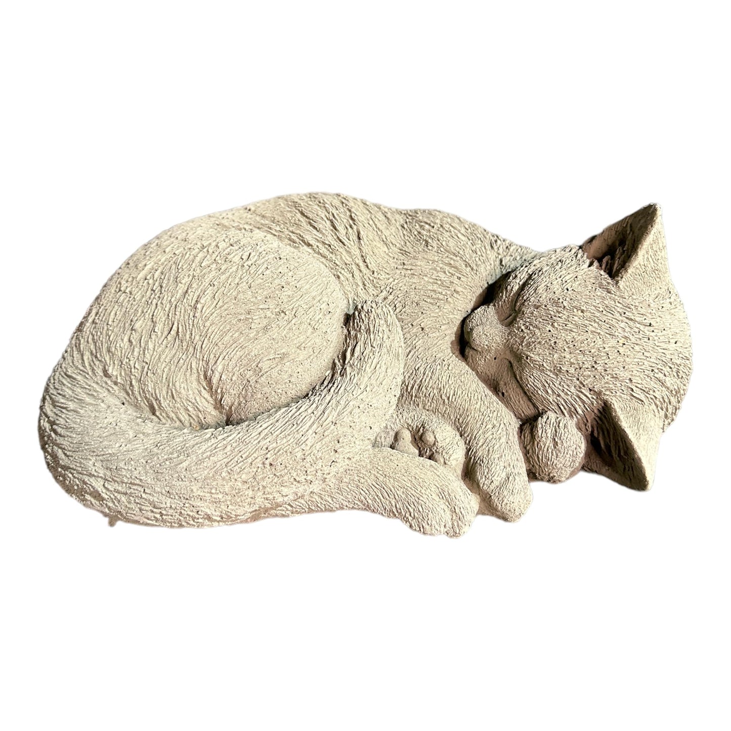 Katze Luna, schlafende Katze aus massiven Steinguss (Beton) frostsicher für Garten und Terrasse