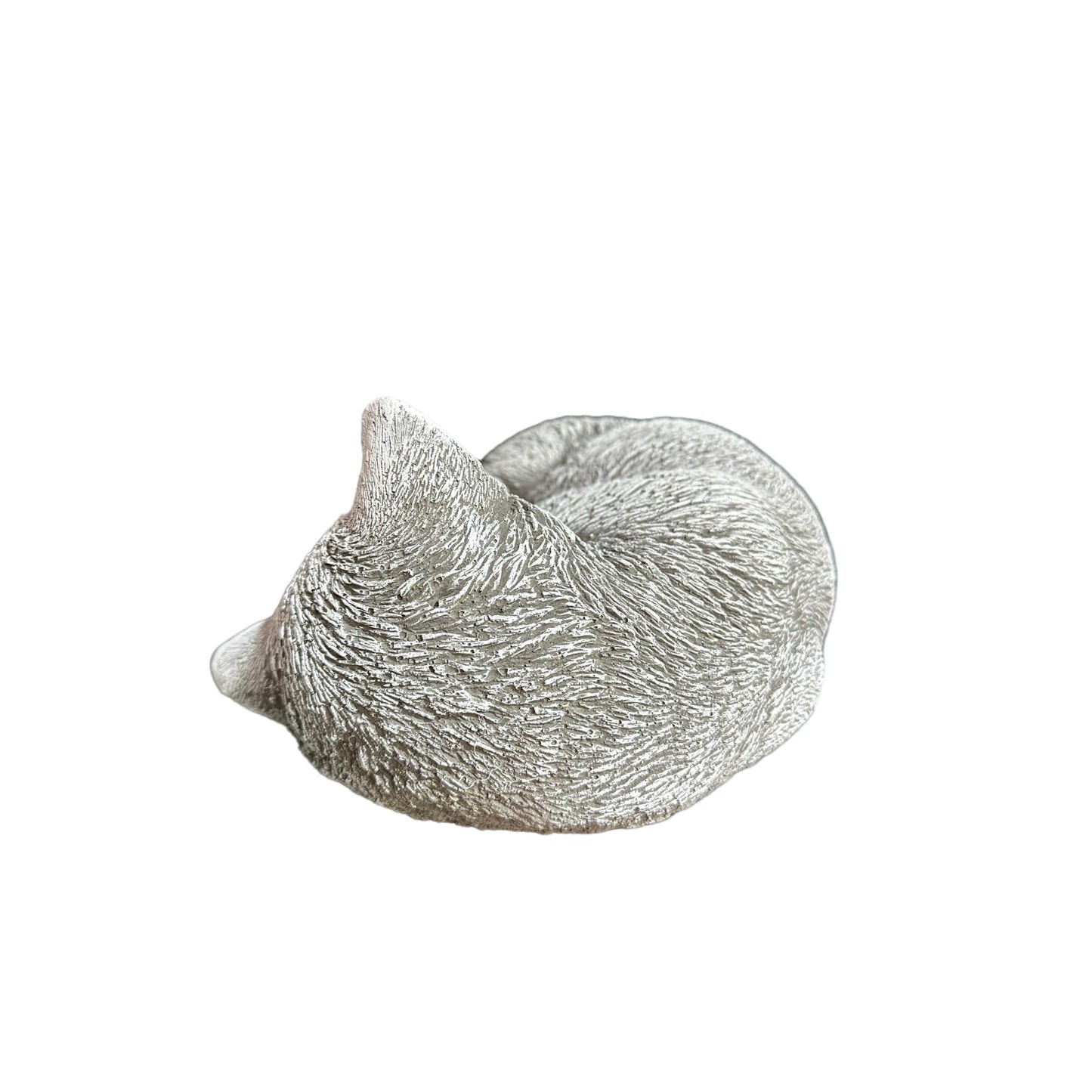 Steinfigur Katze Luna, schlafende Katze aus massiven Steinguss (Beton) frostsicher für Garten