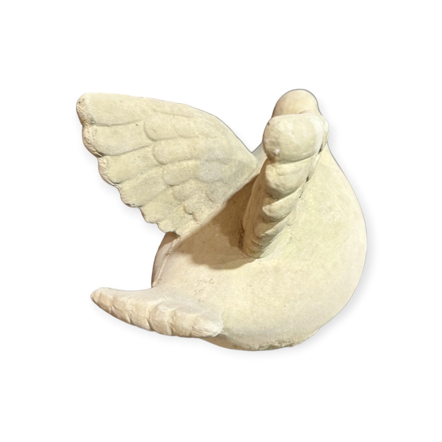 Steinfigur Dicke Taube - Massiver Steinguss, Frost- & Witterungsbeständig - H 18cm B 14cm T 23cm