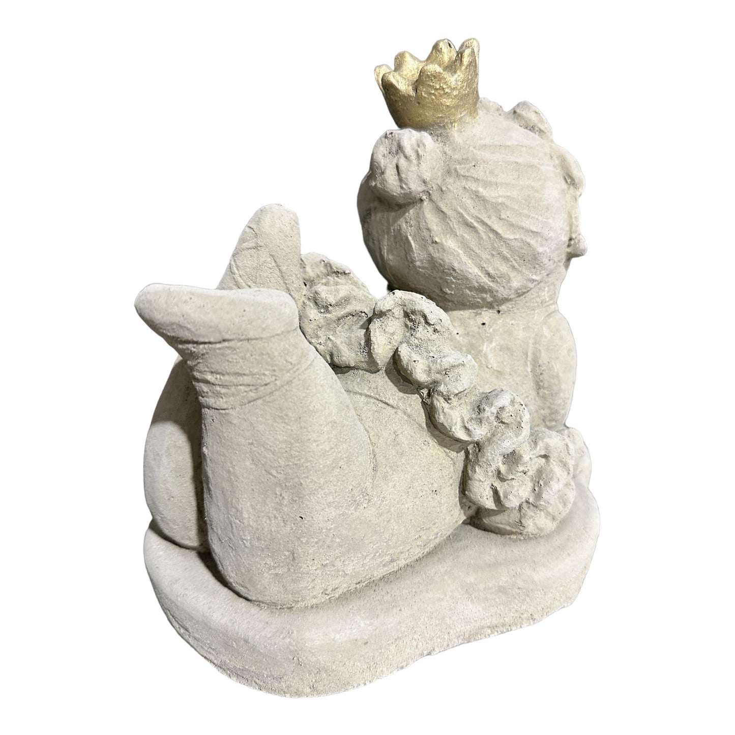 Elegante Frostbeständige Ballerina Skulptur mit Goldener Krone - Handgefertigt in Deutschland