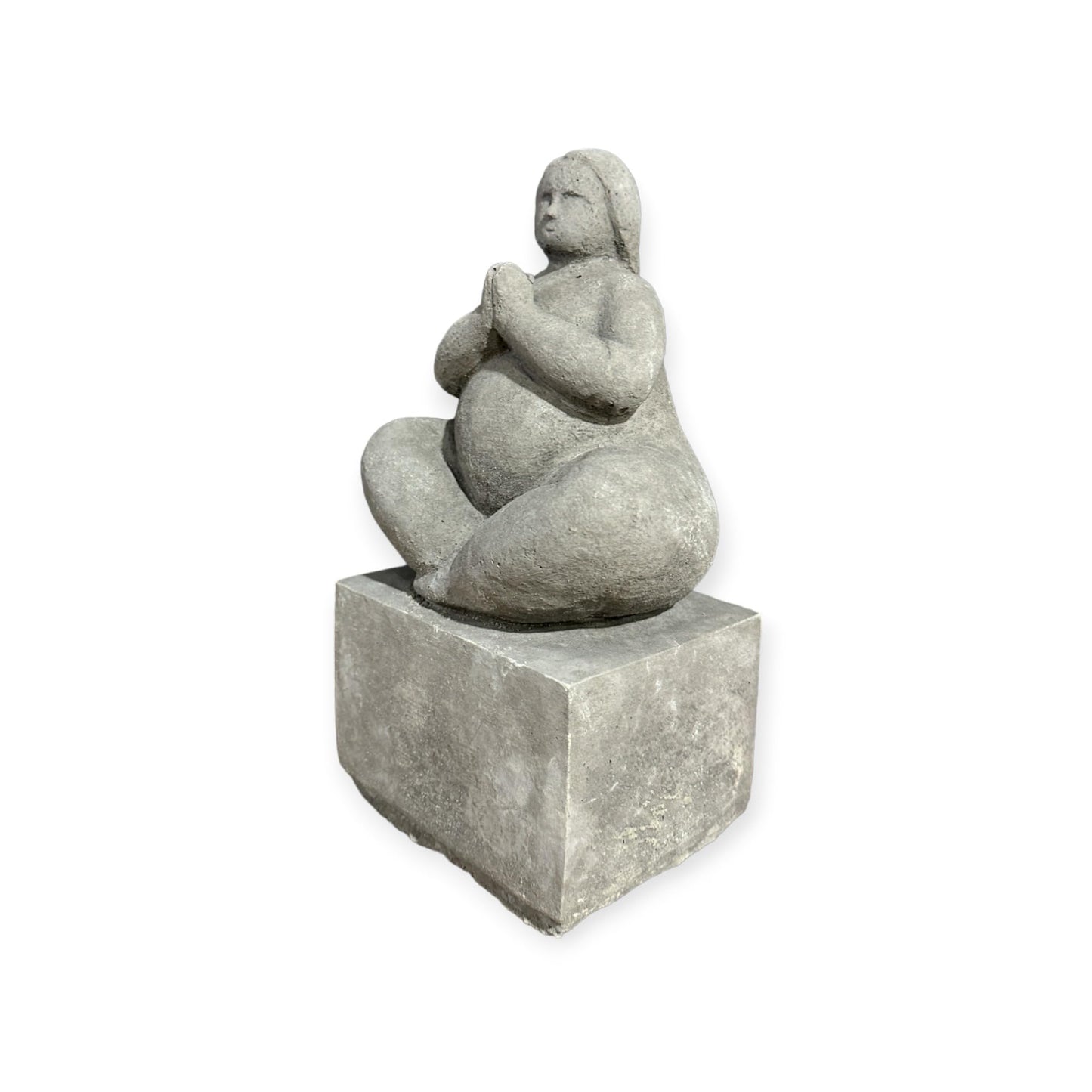 Yoga Dame auf Sockel