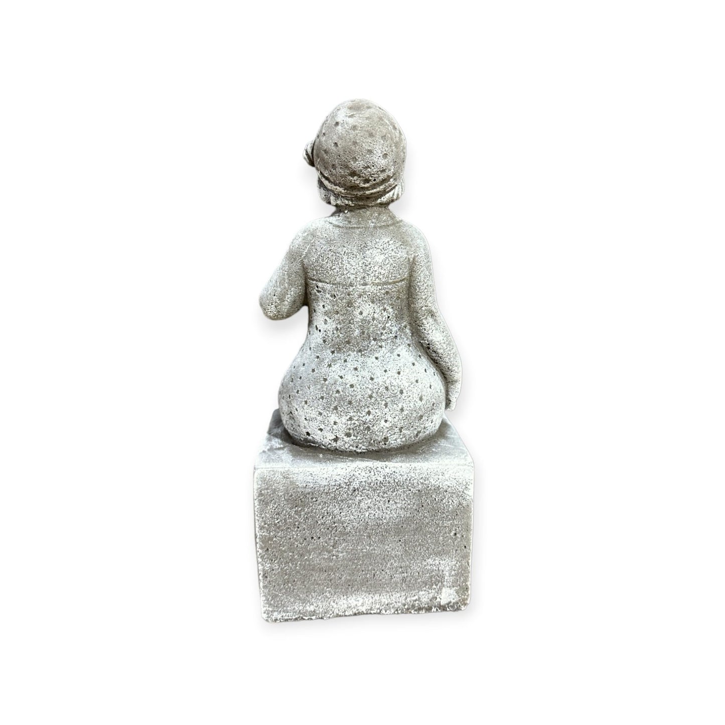 Badenixe auf einem Sockel als Steinfigur für besondere Dekoration Frostischer und Witterungsbeständig