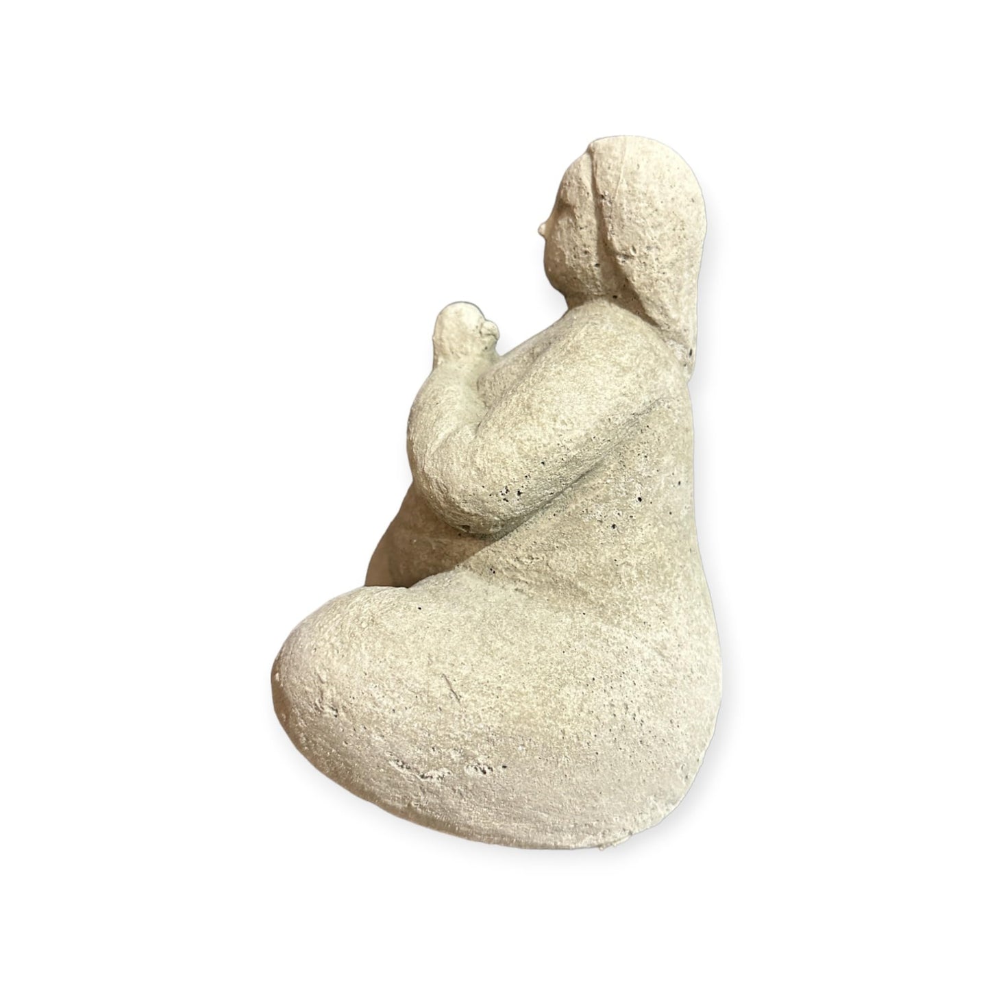 Dicke Dame Ulrike in Yogapose als Massive Steinfigur. Dekoration für Haus und Garten, Yoga, Höhe: 20cm Gewicht ca. 3kg