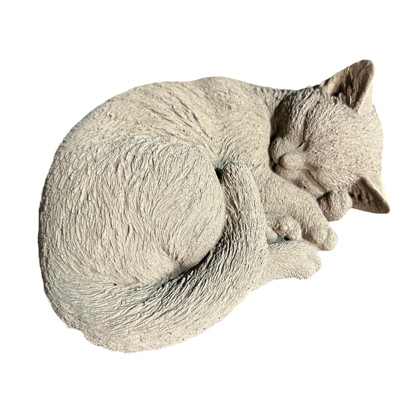 Katze Luna, schlafende Katze aus massiven Steinguss (Beton) frostsicher für Garten und Terrasse