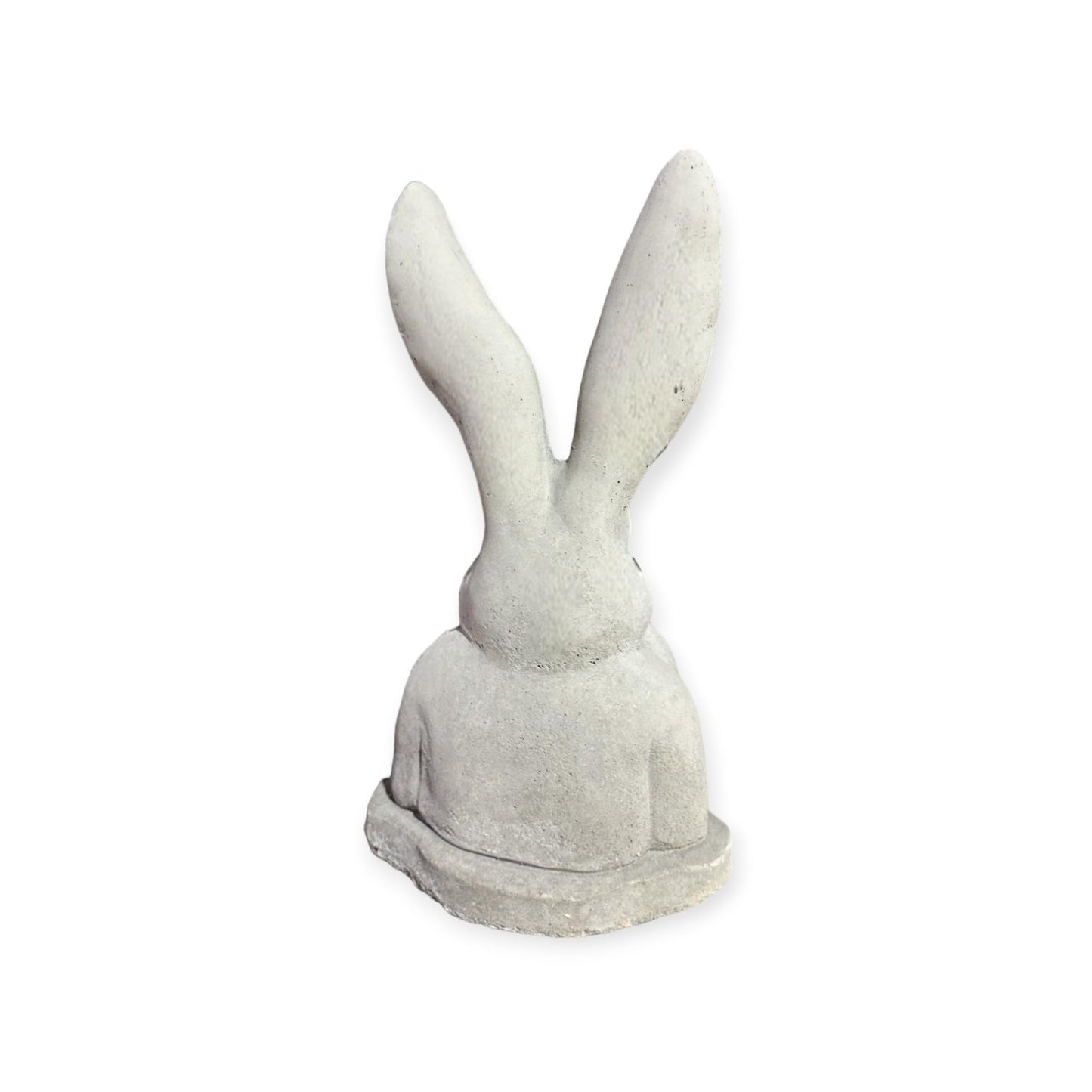 Kleiner aufgestützter Hase - Steinfigur mit stehenden Ohren (H/B/T: 31/17/13 cm, 3,5 kg) Steinguss für Haus und Garten