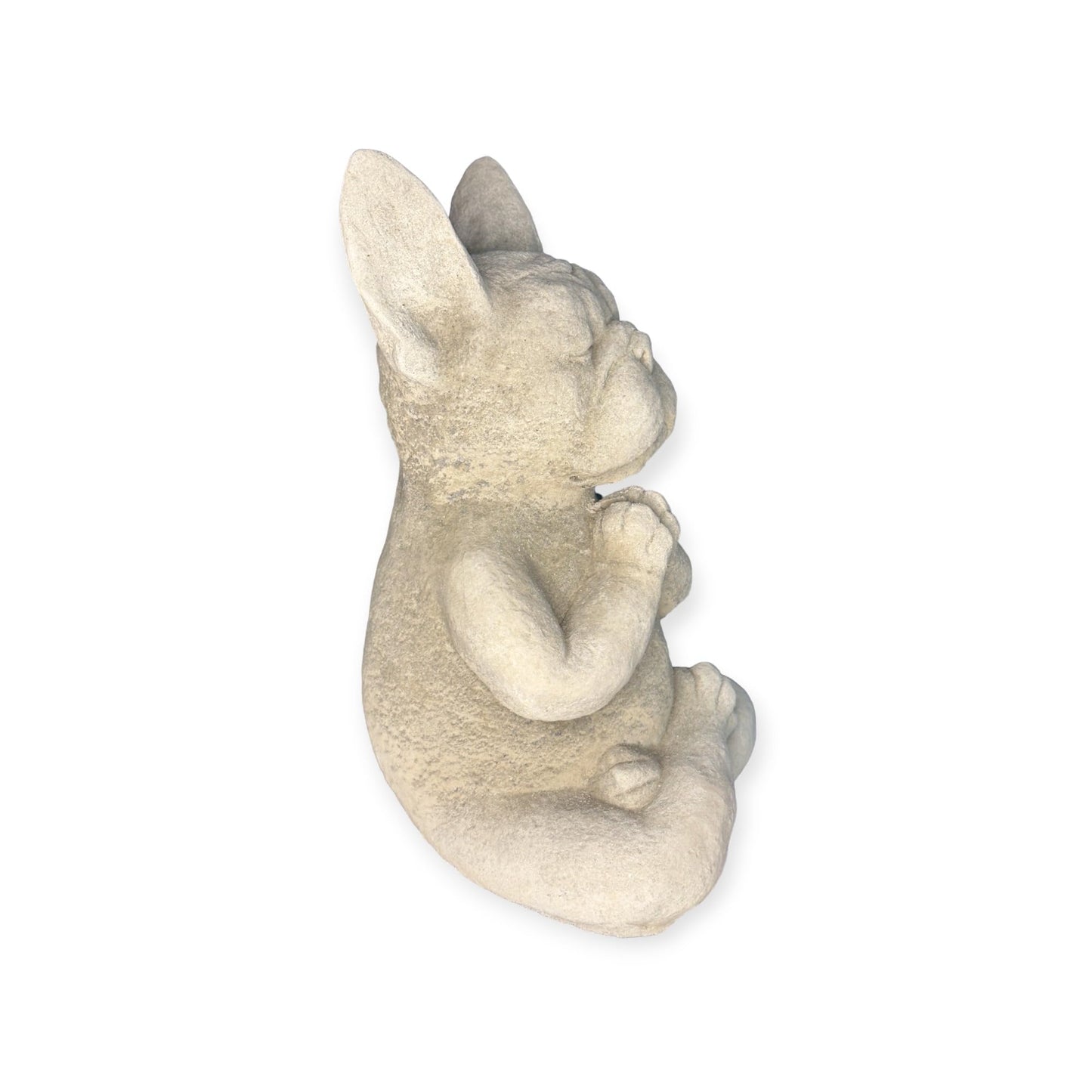 Yoga Französische Bulldogge Massiv Gartenfigur Geschenkidee Höhe 30cm Gewicht ca. 8kg Frenchie