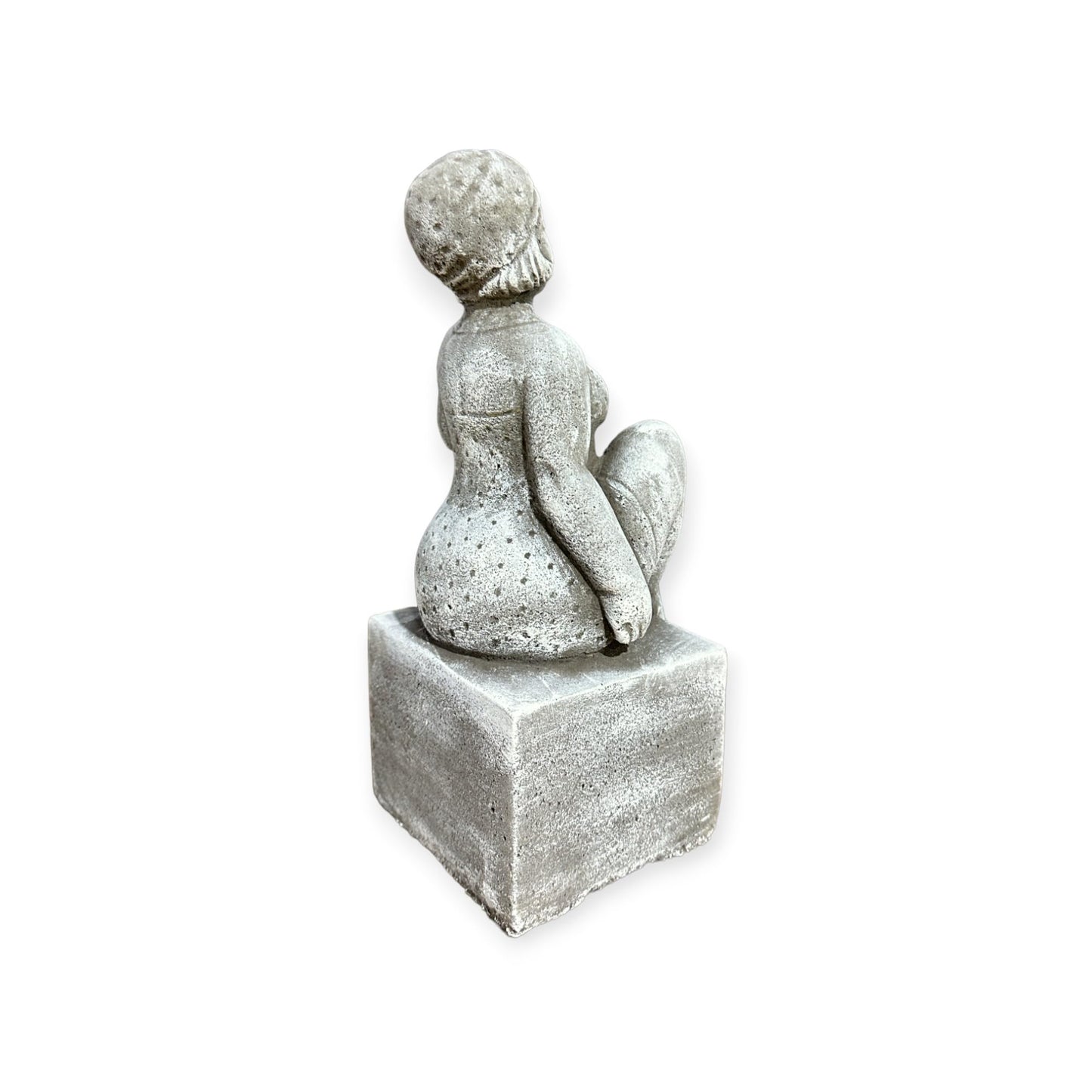 Badenixe auf einem Sockel als Steinfigur für besondere Dekoration Frostischer und Witterungsbeständig