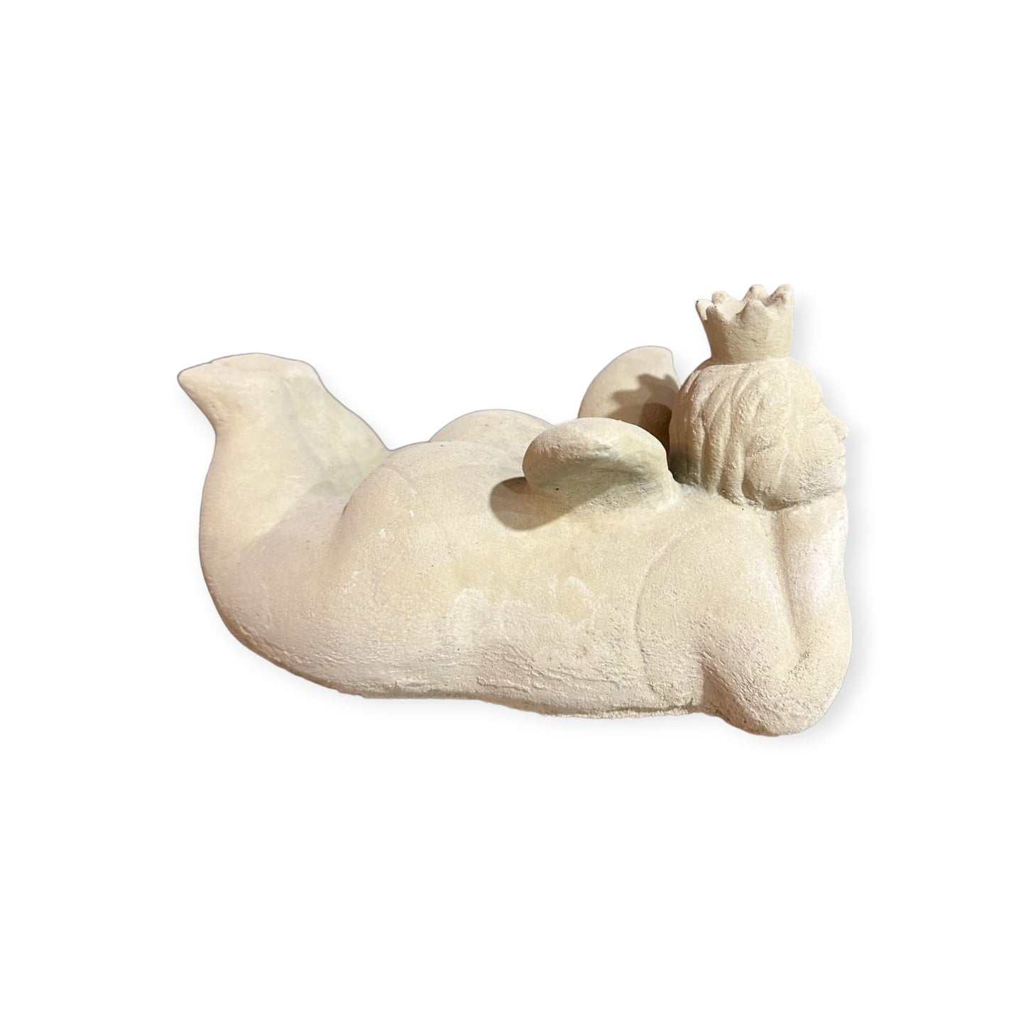 Pummelprinzessin mit Krone - Massiver Steinguss, Handgefertigt in Deutschland, 8,4 kg, H/B/T 18/18/33