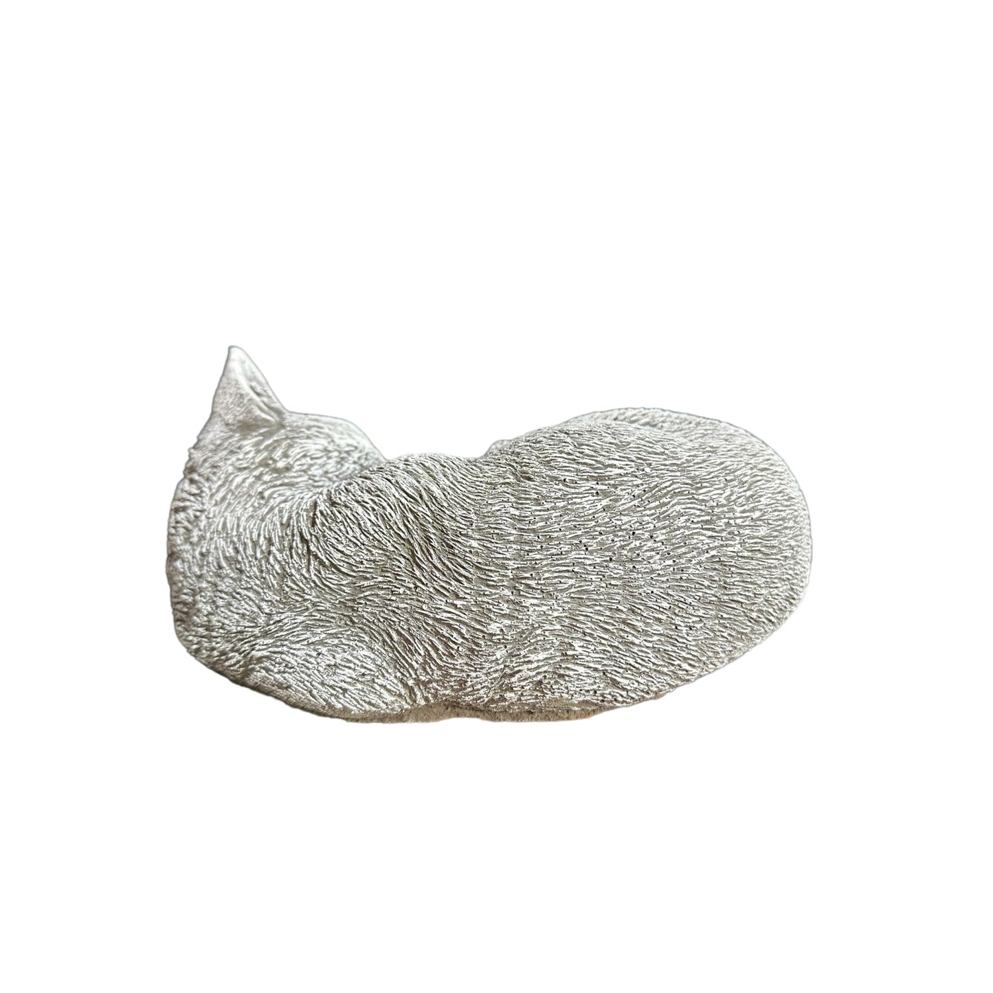 Steinfigur Katze Luna, schlafende Katze aus massiven Steinguss (Beton) frostsicher für Garten