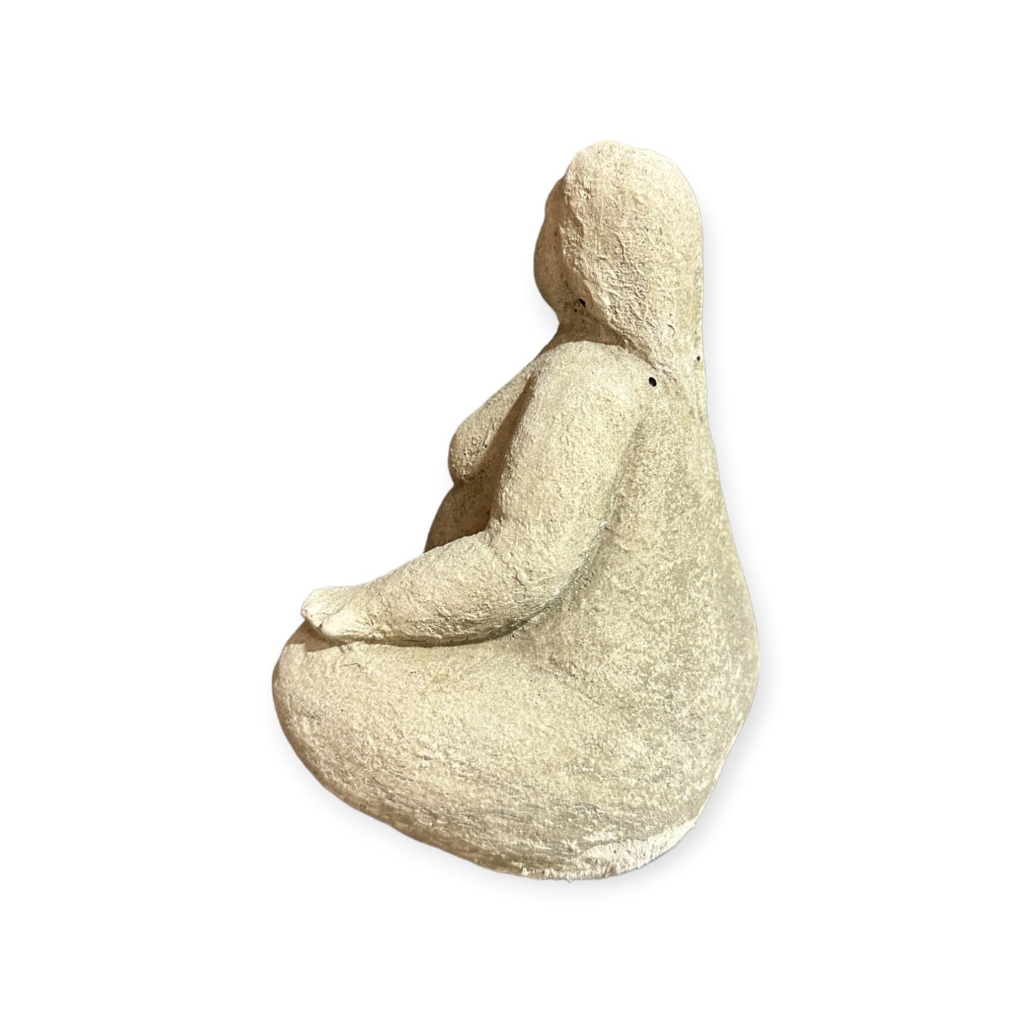 Dicke Dame Matilda in Yogapose als Massive Steinfigur. Frostsicher, Dekoration für Haus und Garten, Yoga Höhe: 20cm und ca 3kg