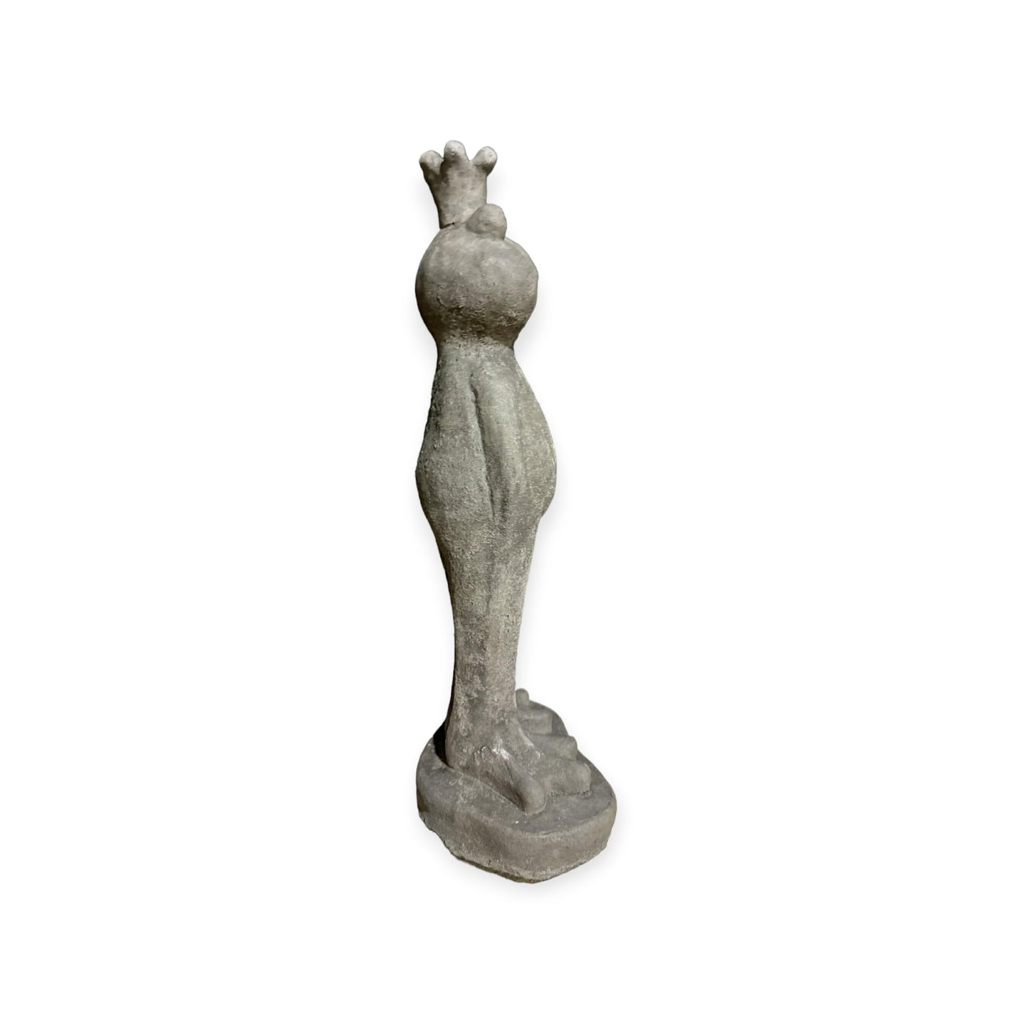 Steinfigur - Frosch Eddy mit Krone Höhe 42cm und 3,7kg schwer - Frostsicher aus eigener Produktion für Haus und Garten