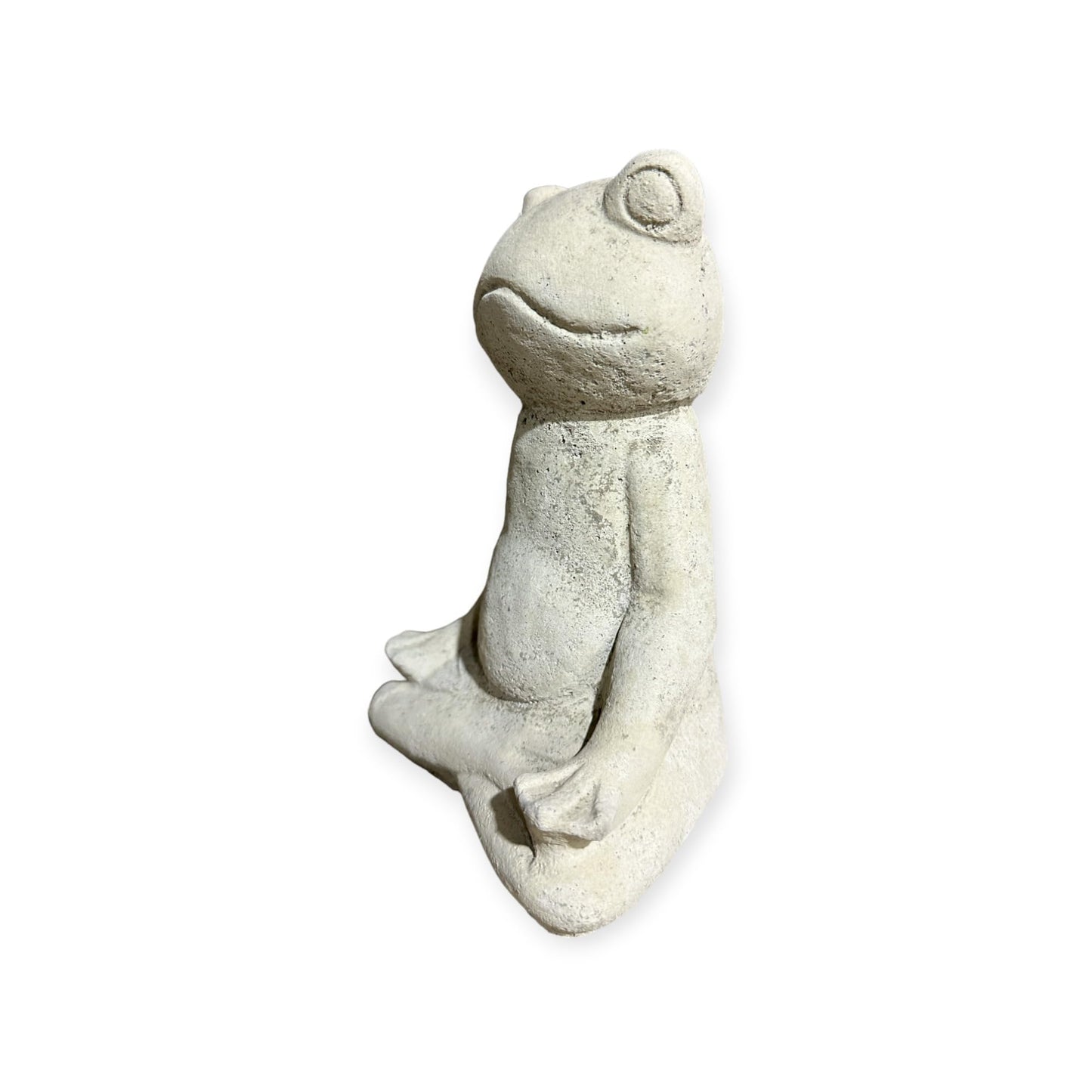 Kleiner Frosch in Yogaposition - Höhe 19cm, Breite 13cm, Tiefe 9cm für Haus und Garten