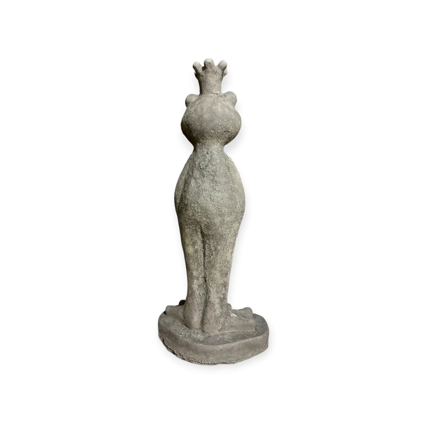 Steinfigur - Frosch Eddy mit Krone Höhe 42cm und 3,7kg schwer - Frostsicher aus eigener Produktion für Haus und Garten