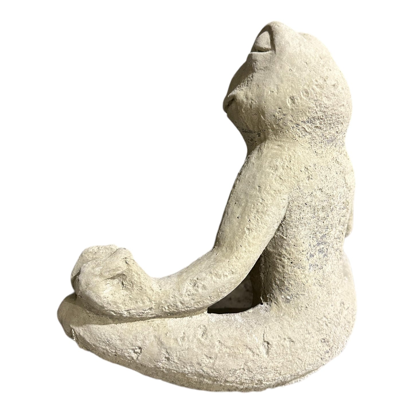Steinfigur Frosch Rudi in Yogahaltung