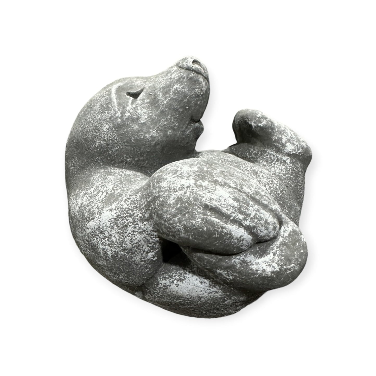 Verspielter Maulwurf auf dem Rücken liegend - Robuste Steinguss-Skulptur Maße (H/B/T): 14/15/16 cm für Haus und Garten