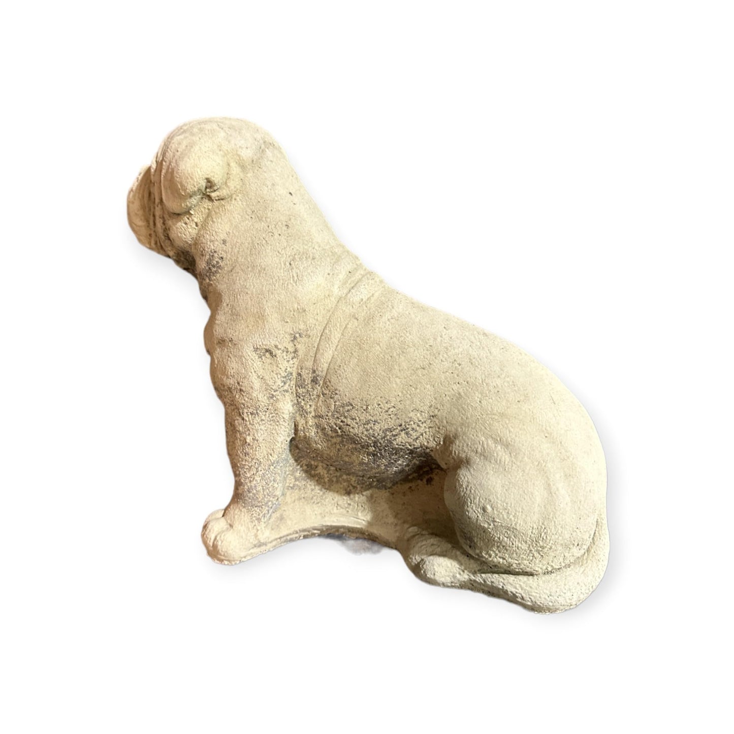 Bordeauxdogge Steinfigur: Massiver Steinguss, 5kg, 24x24x13 cm, Frostsicher