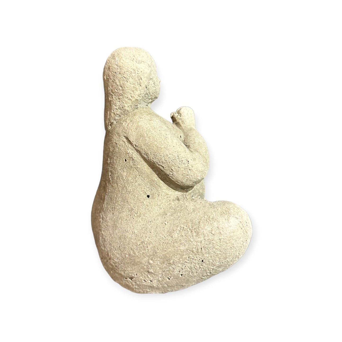 Dicke Dame Ulrike in Yogapose als Massive Steinfigur. Dekoration für Haus und Garten, Yoga, Höhe: 20cm Gewicht ca. 3kg