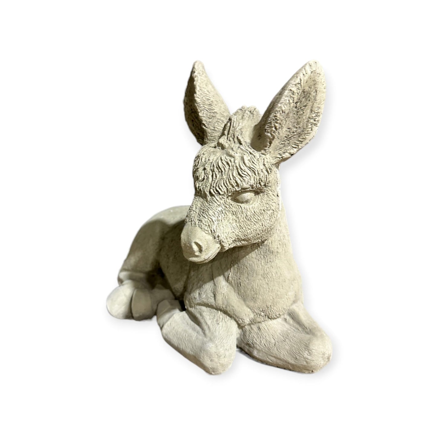 Liegender Esel aus Stein - Natürlicher Charme für Ihren Garten (H/B/T: 26/32/17 cm)