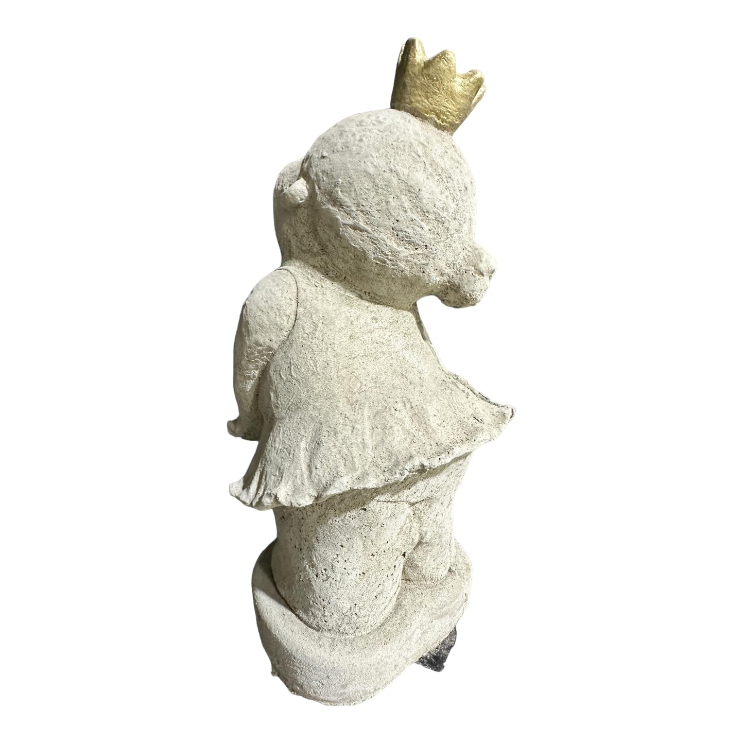 Elegante Ballerina/Prinzessin Skulptur mit Goldener Krone H/B/T in cm 29/14/14 ca. 4kg schwer - Handgefertigt in Deutschland