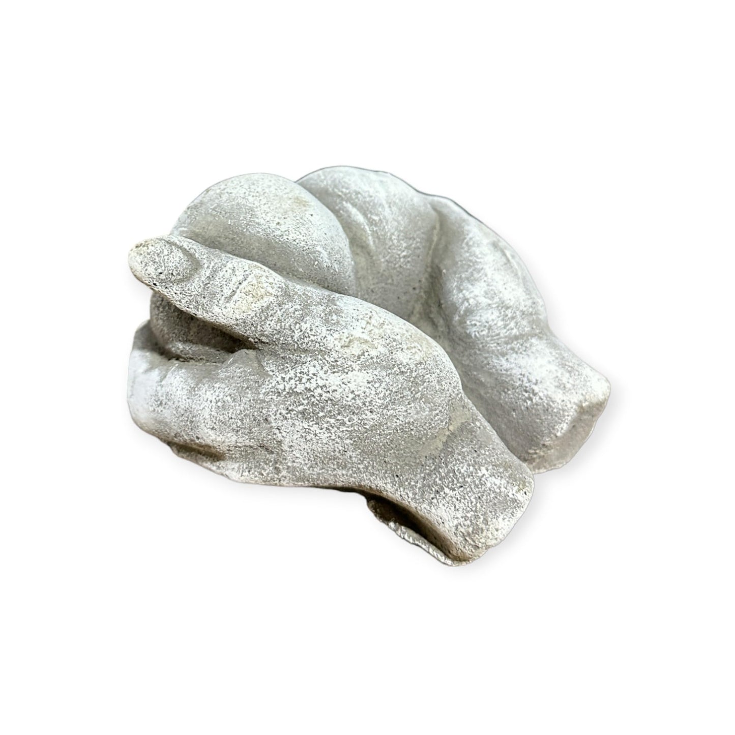 Herz in Hand Steinfigur - Handgefertigtes, Frostsicheres Betonherz aus Deutscher Produktion - 10/17/17 cm, Ca. 2,2 kg für Innen/Außenbereich