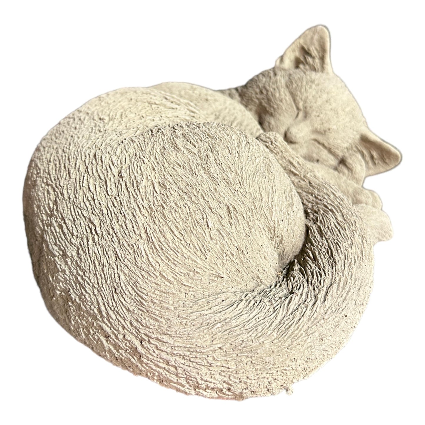 Katze Luna, schlafende Katze aus massiven Steinguss (Beton) frostsicher für Garten und Terrasse