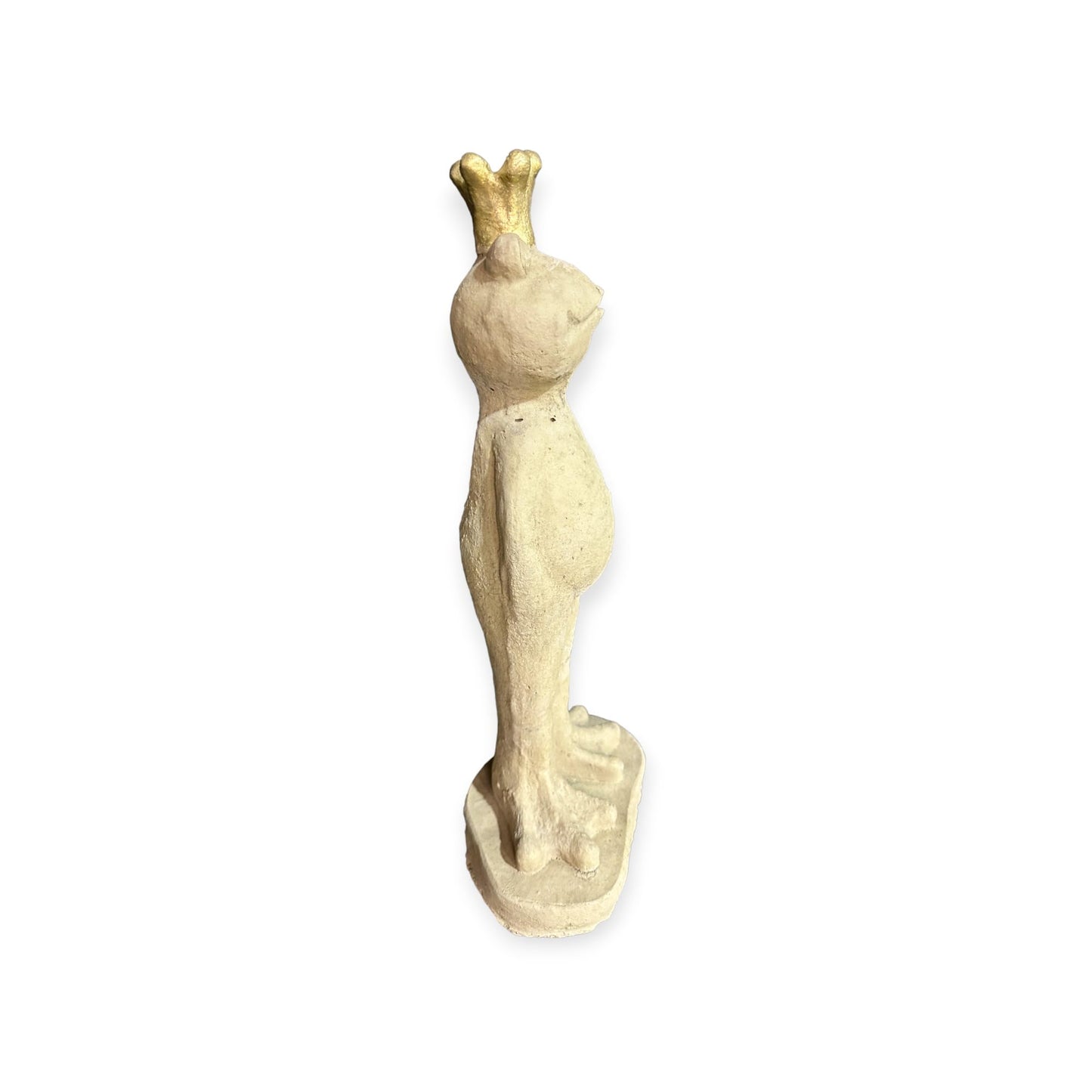Frosch Eddy mit Goldener Krone Höhe 42cm und 3,7kg schwer - Frostsicher aus eigener Produktion