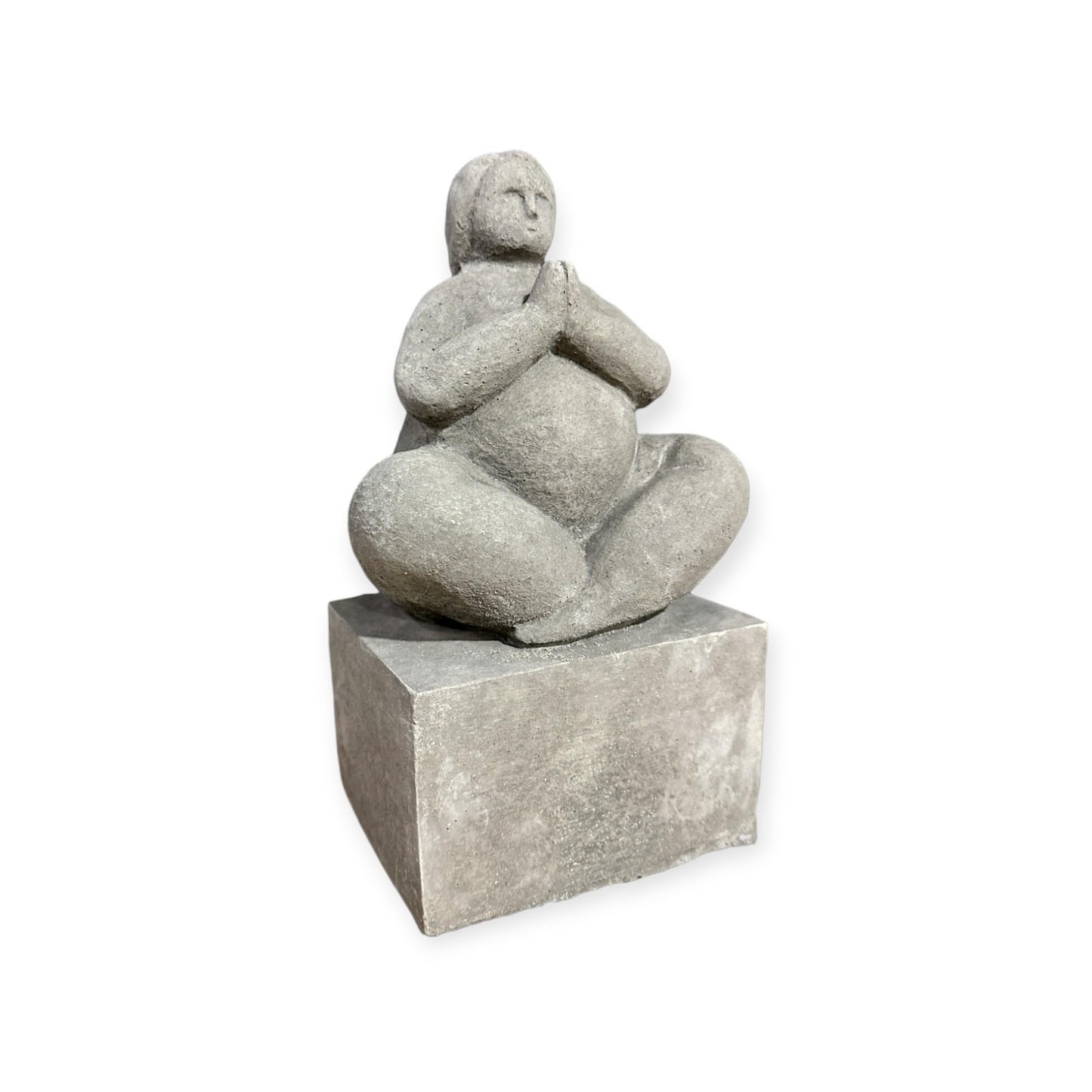 Yoga Dame auf Sockel
