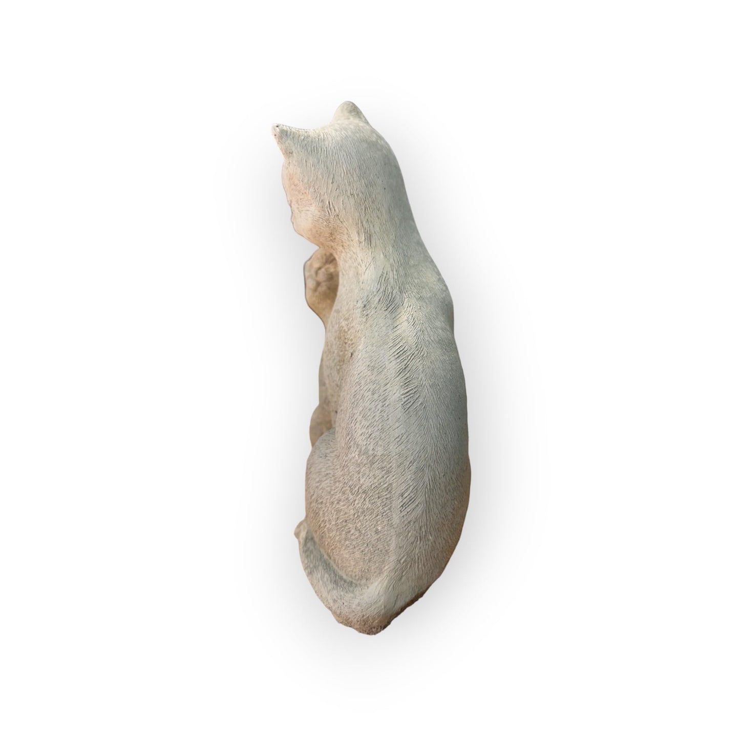 Anmutiges Katzenpaar beim Schmusen - Wetterfeste Steinguss-Skulpturen (Maße: 21/16/8 cm) für Haus und Garten
