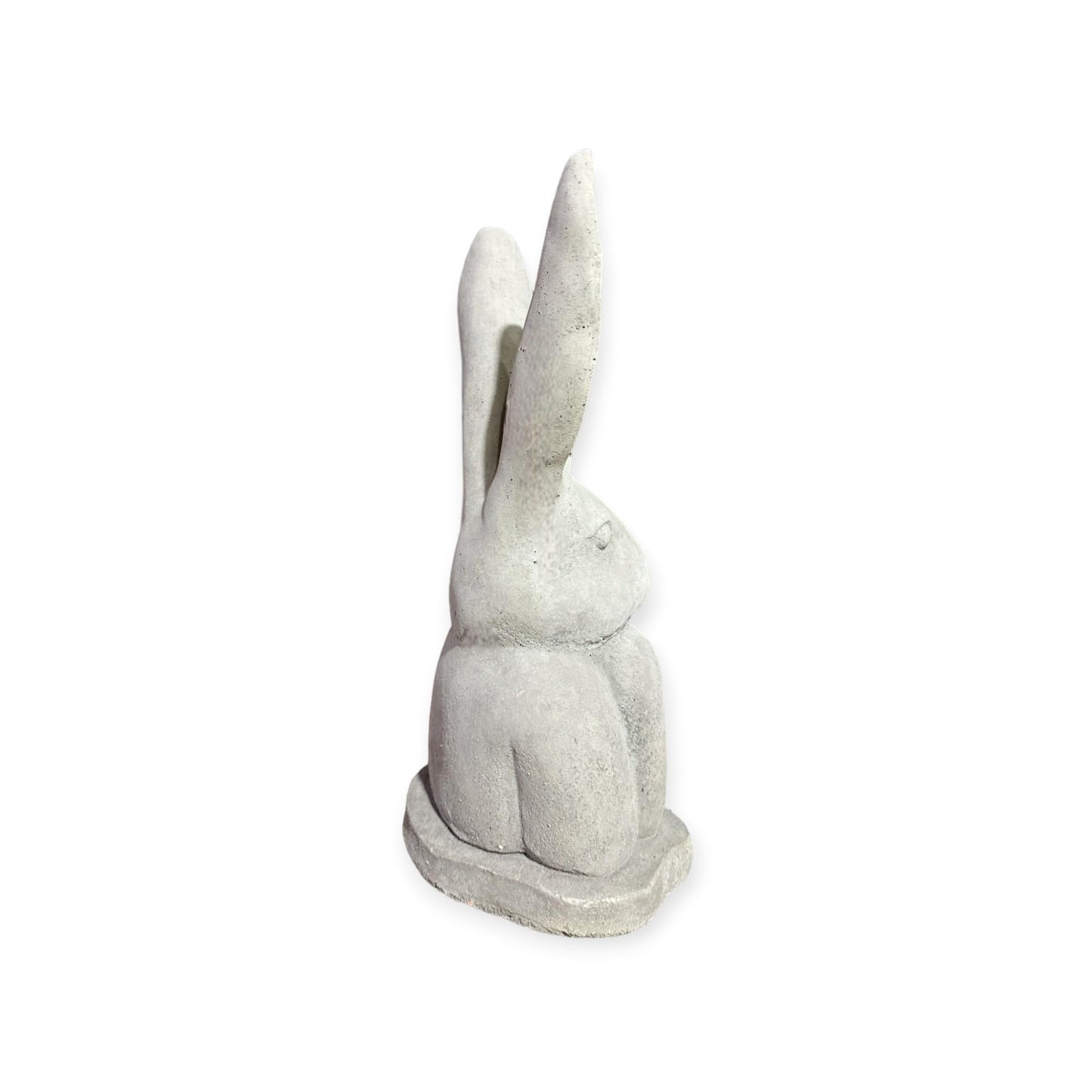 Kleiner aufgestützter Hase - Steinfigur mit stehenden Ohren (H/B/T: 31/17/13 cm, 3,5 kg) Steinguss für Haus und Garten