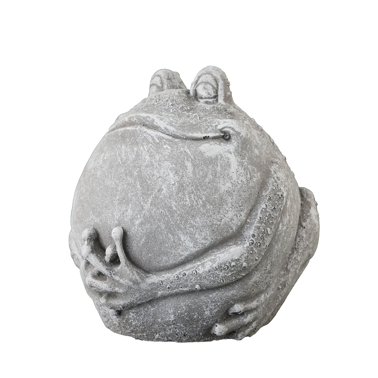 Kugelfrosch Fred – gemütliche Gartenfigur aus Steinguss