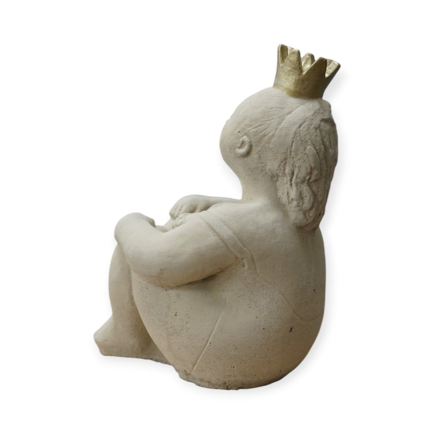 Sitzende Prinzessin Steinfigur – Frostsichere Gartendeko aus Steinguss – Handgefertigt in Deutschland – 28 cm