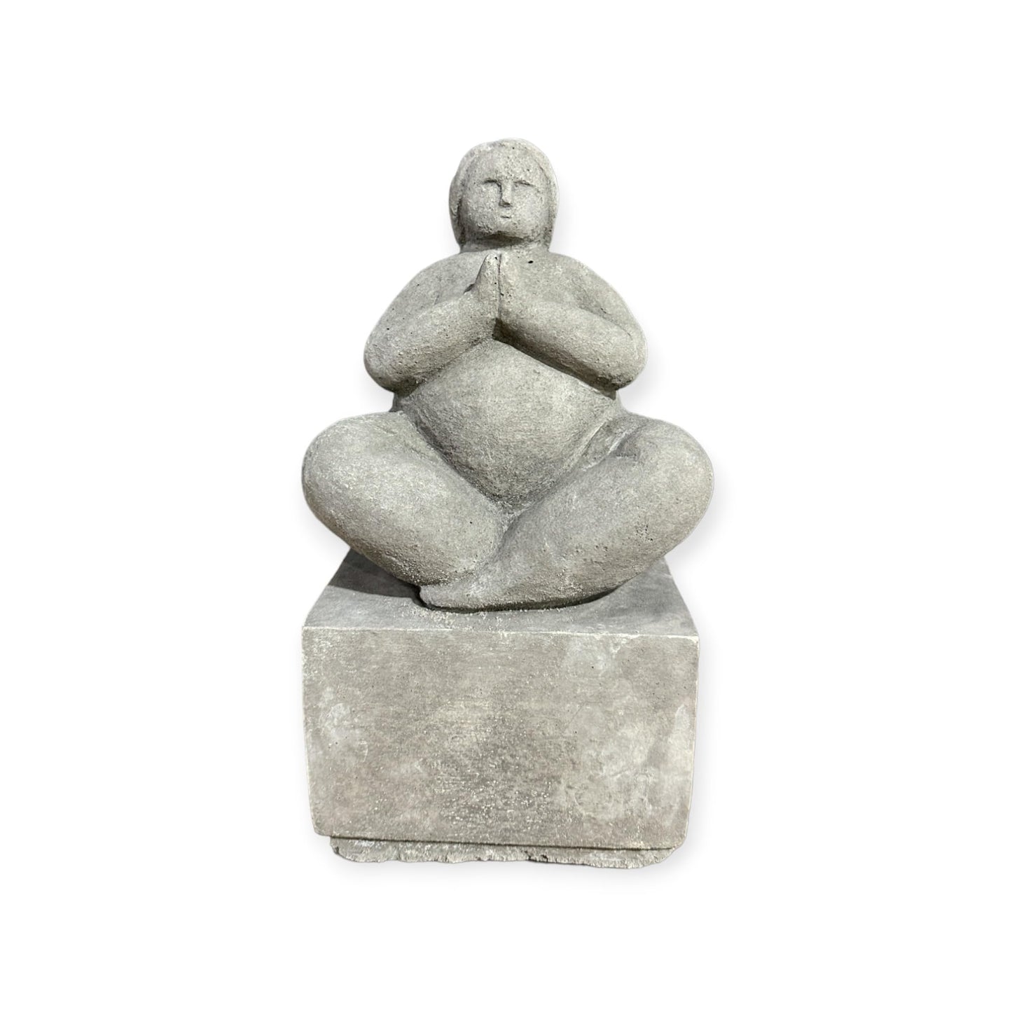 Yoga Dame auf Sockel