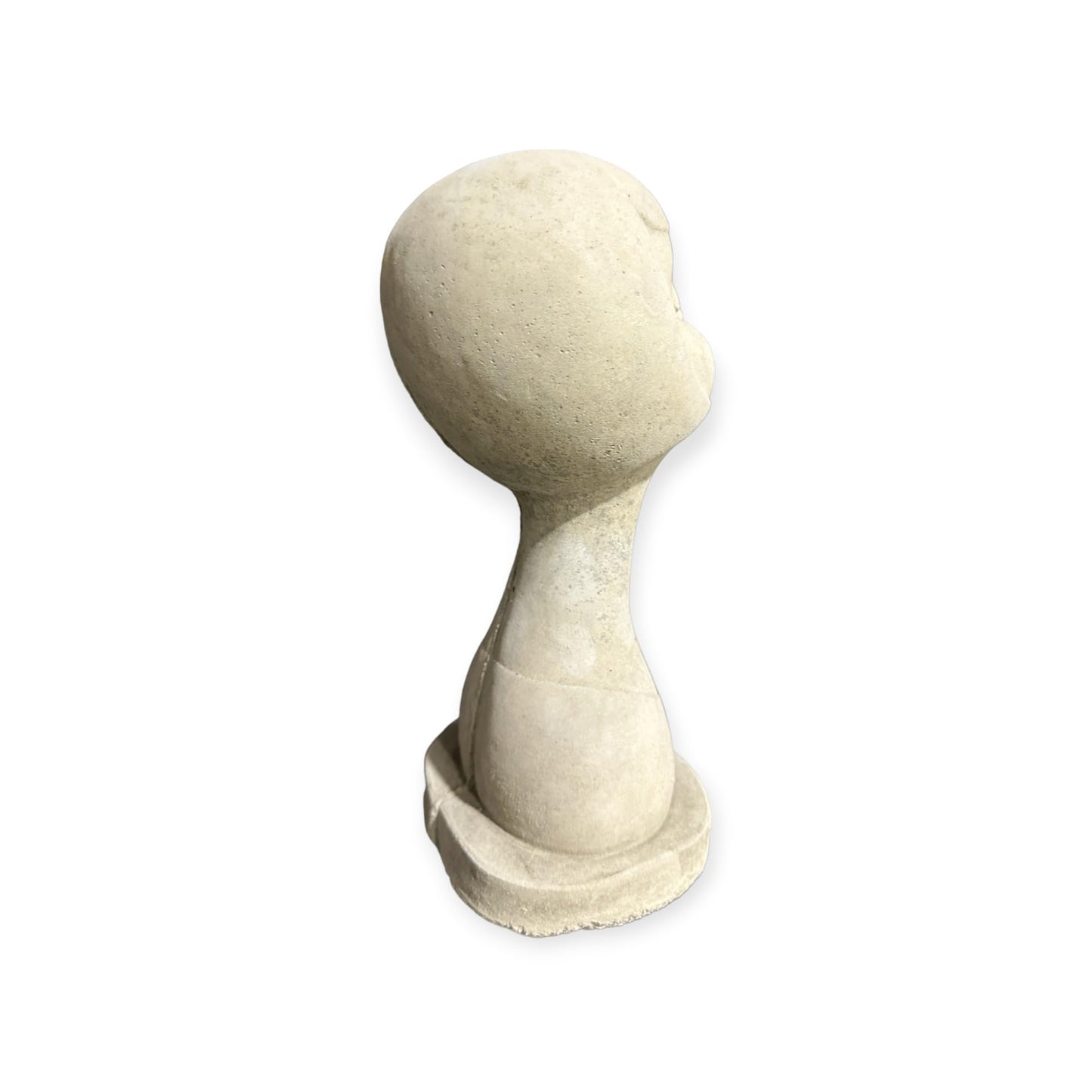 Frostbeständige Frauenkopf-Büste mit Kussmund (3,25 kg, Höhe 27 cm, Breite 13 cm, Tiefe 10 cm)