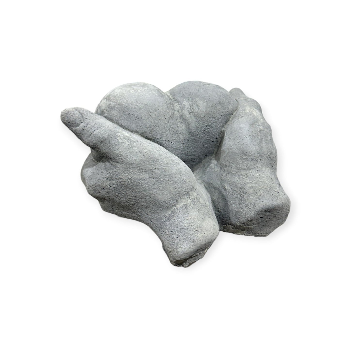 Herz in Hand Steinfigur - Handgefertigtes, Frostsicheres Betonherz aus Deutscher Produktion - 10/17/17 cm, Ca. 2,2 kg für Haus und Garten