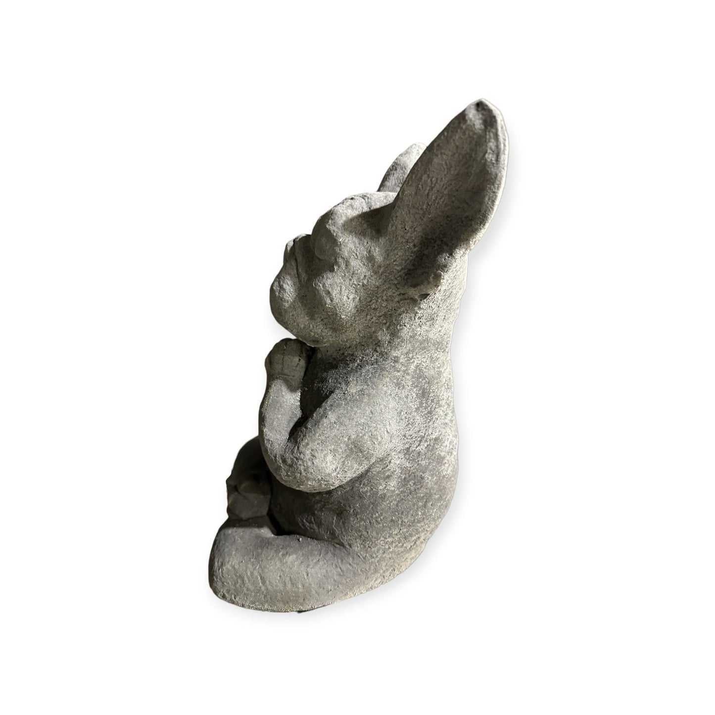 Steinfigur Yoga Französische Bulldogge Massiv Gartenfigur Geschenkidee Höhe 30cm Gewicht ca. 8kg Frenchie