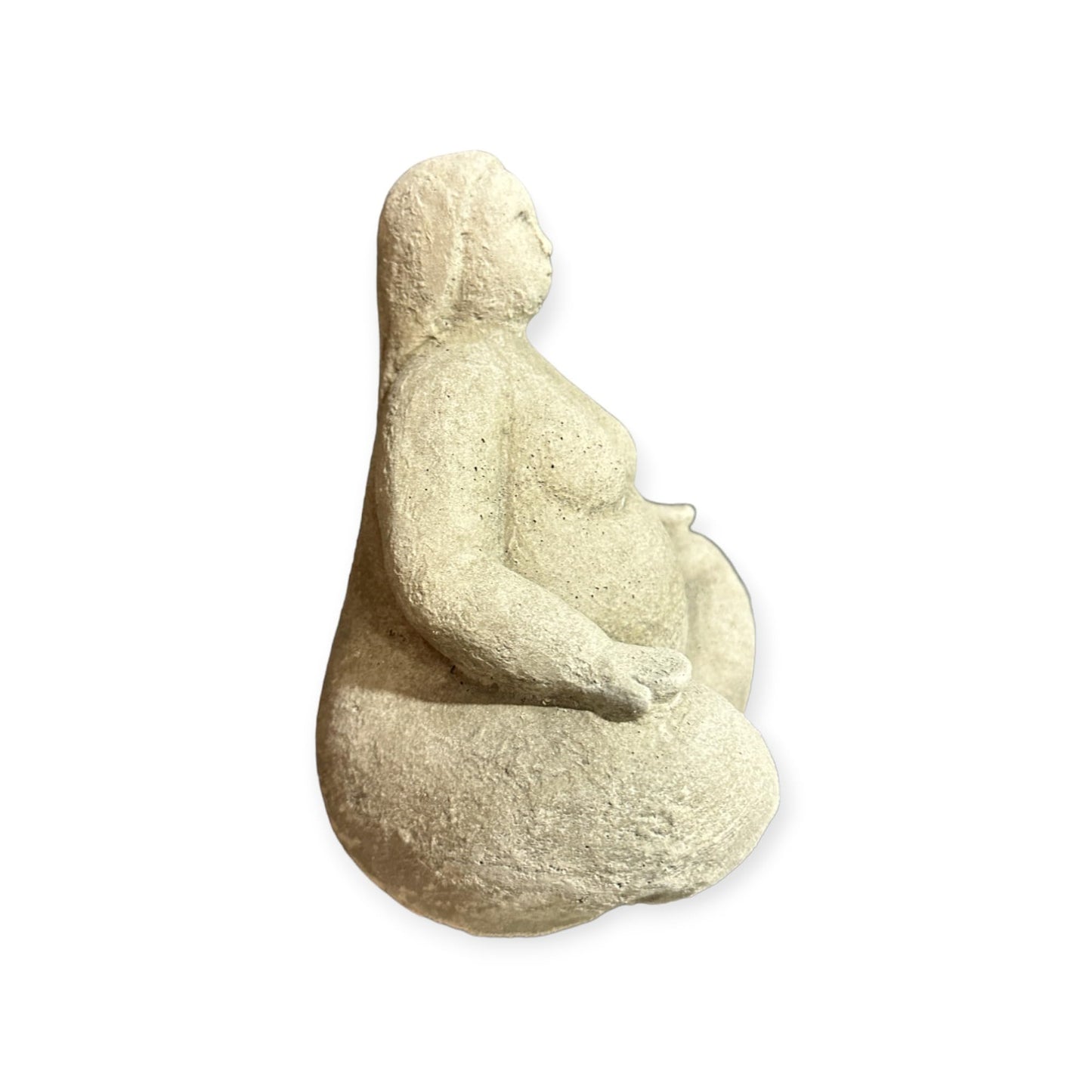 Dicke Dame Matilda in Yogapose als Massive Steinfigur. Frostsicher, Dekoration für Haus und Garten, Yoga Höhe: 20cm und ca 3kg
