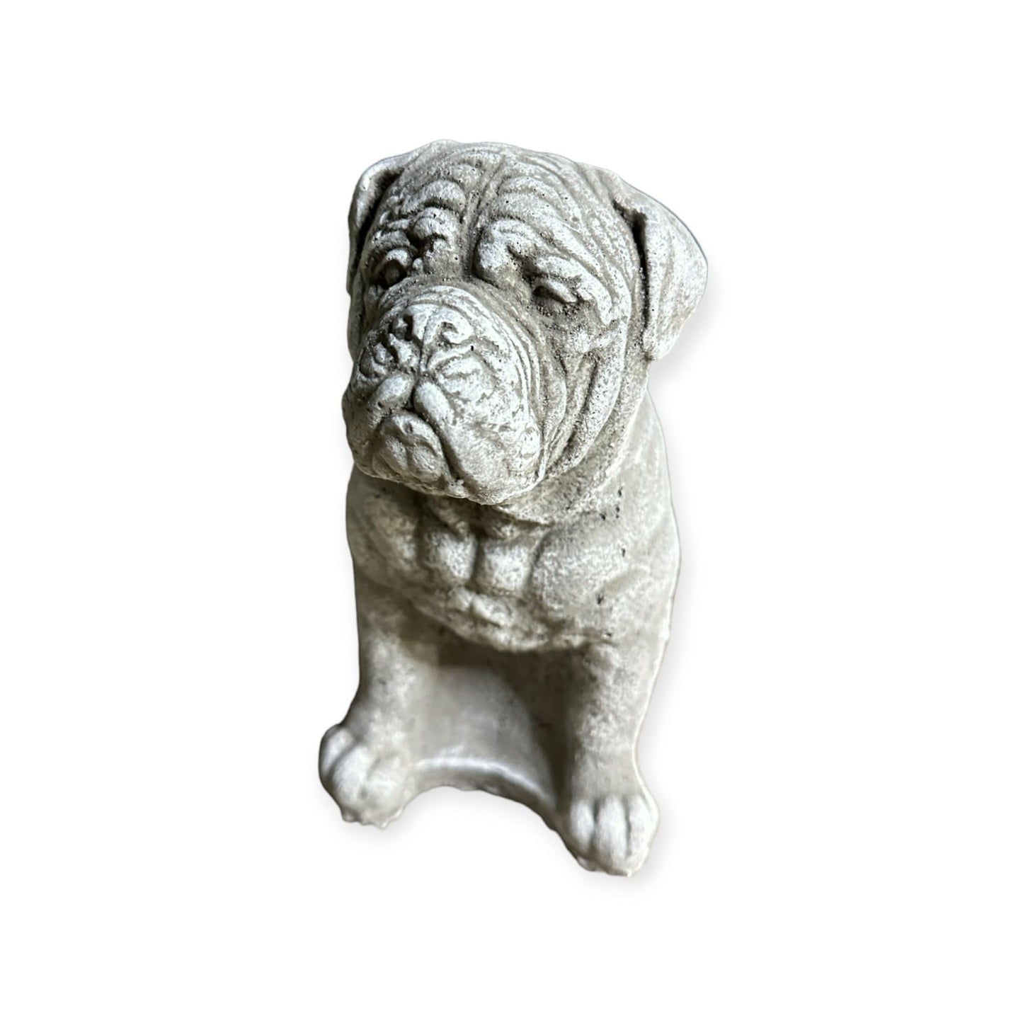 Bordeauxdogge Steinfigur: Massiver Steinguss, 5kg, 24x24x13 cm, Frostsicher