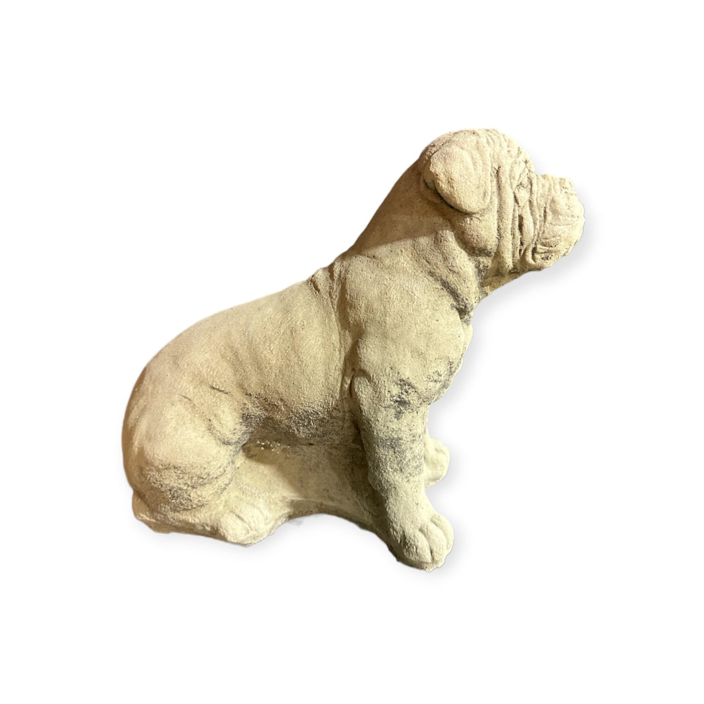Bordeauxdogge Steinfigur: Massiver Steinguss, 5kg, 24x24x13 cm, Frostsicher