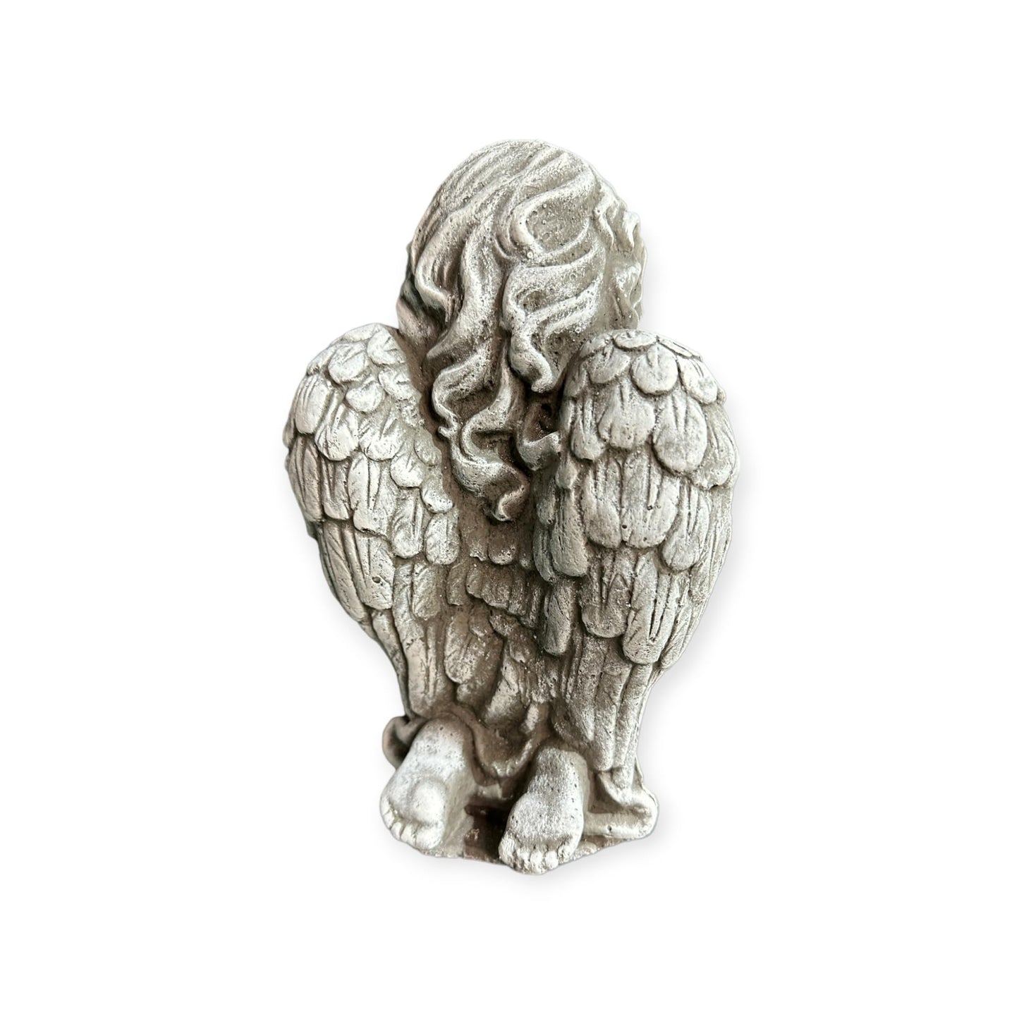 Kleiner Engel knieend - Steinfigur aus hochwertigem Steinguss (Beton) für Haus und Garten