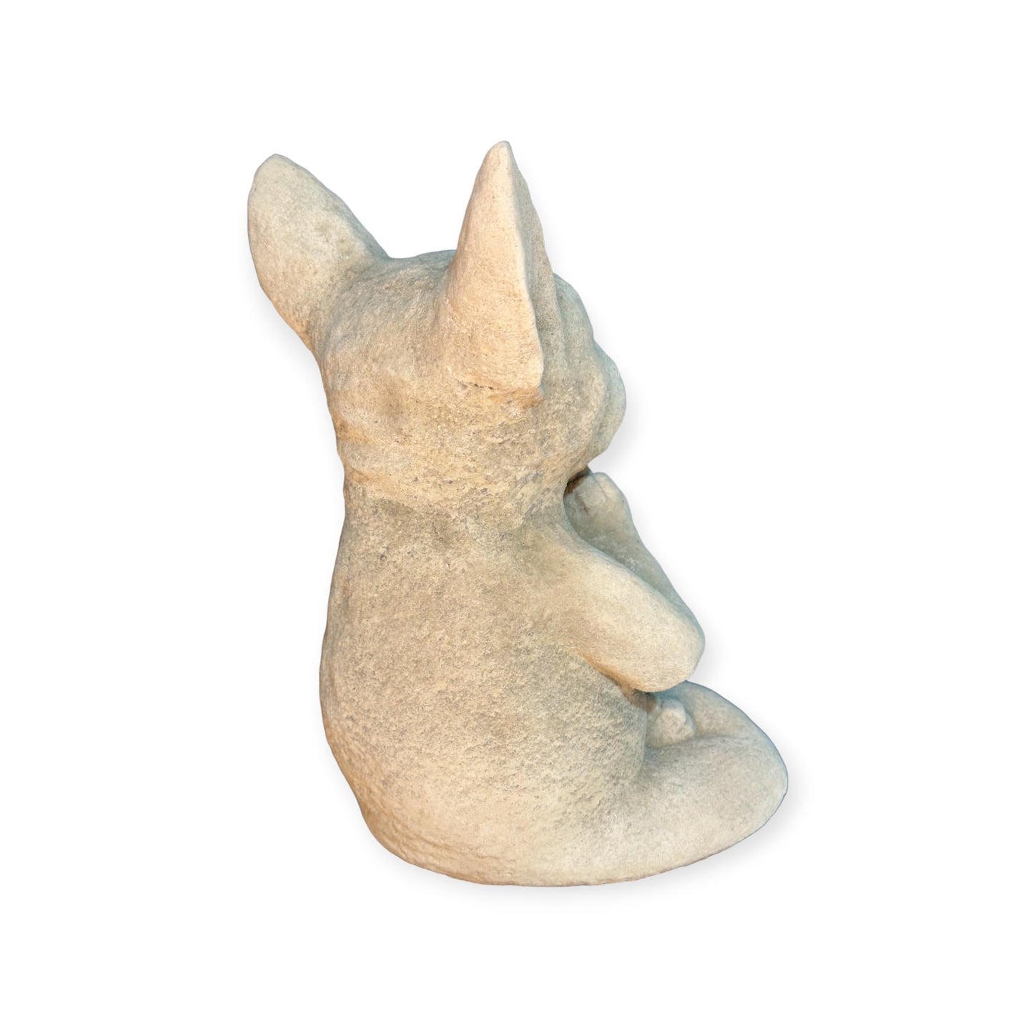 Yoga Französische Bulldogge Massiv Gartenfigur Geschenkidee Höhe 30cm Gewicht ca. 8kg Frenchie