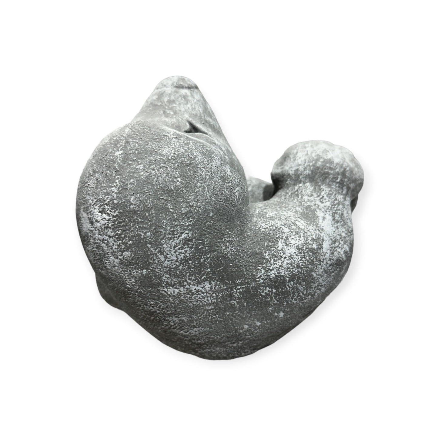 Verspielter Maulwurf auf dem Rücken liegend - Robuste Steinguss-Skulptur Maße (H/B/T): 14/15/16 cm für Haus und Garten