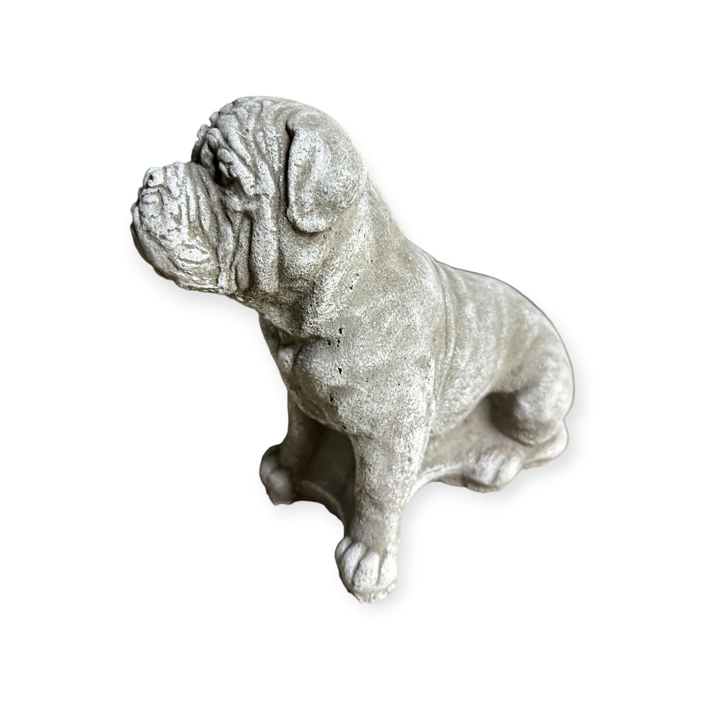Bordeauxdogge Steinfigur: Massiver Steinguss, 5kg, 24x24x13 cm, Frostsicher