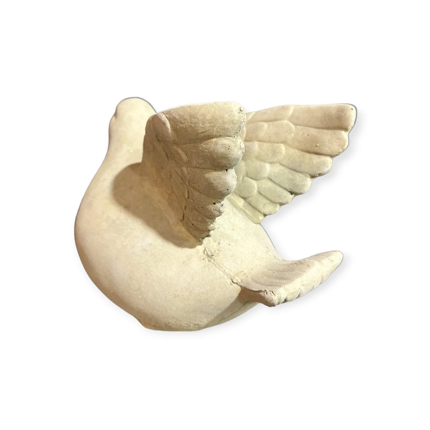 Steinfigur Dicke Taube - Massiver Steinguss, Frost- & Witterungsbeständig - H 18cm B 14cm T 23cm