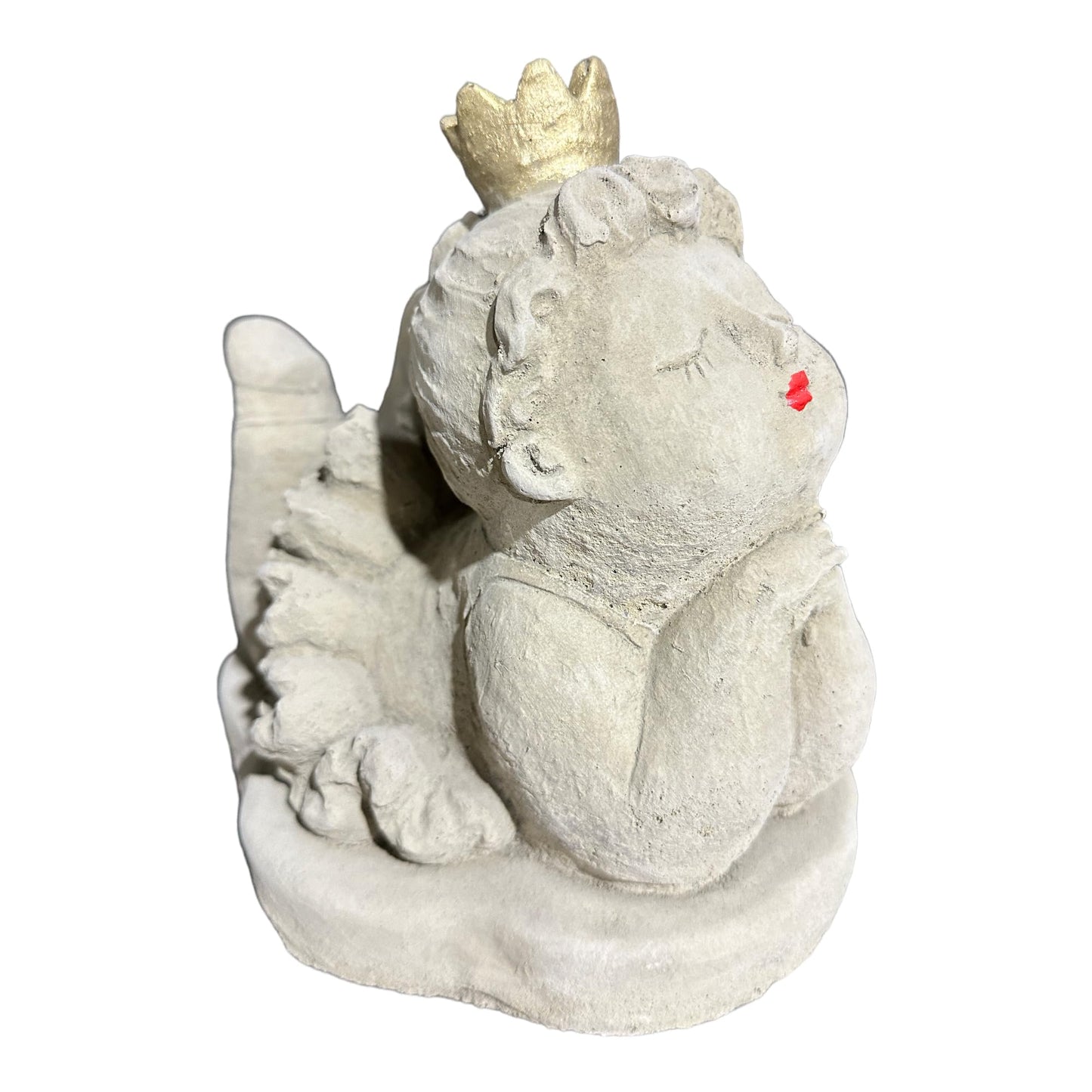 Elegante Frostbeständige Ballerina Skulptur mit Goldener Krone - Handgefertigt in Deutschland