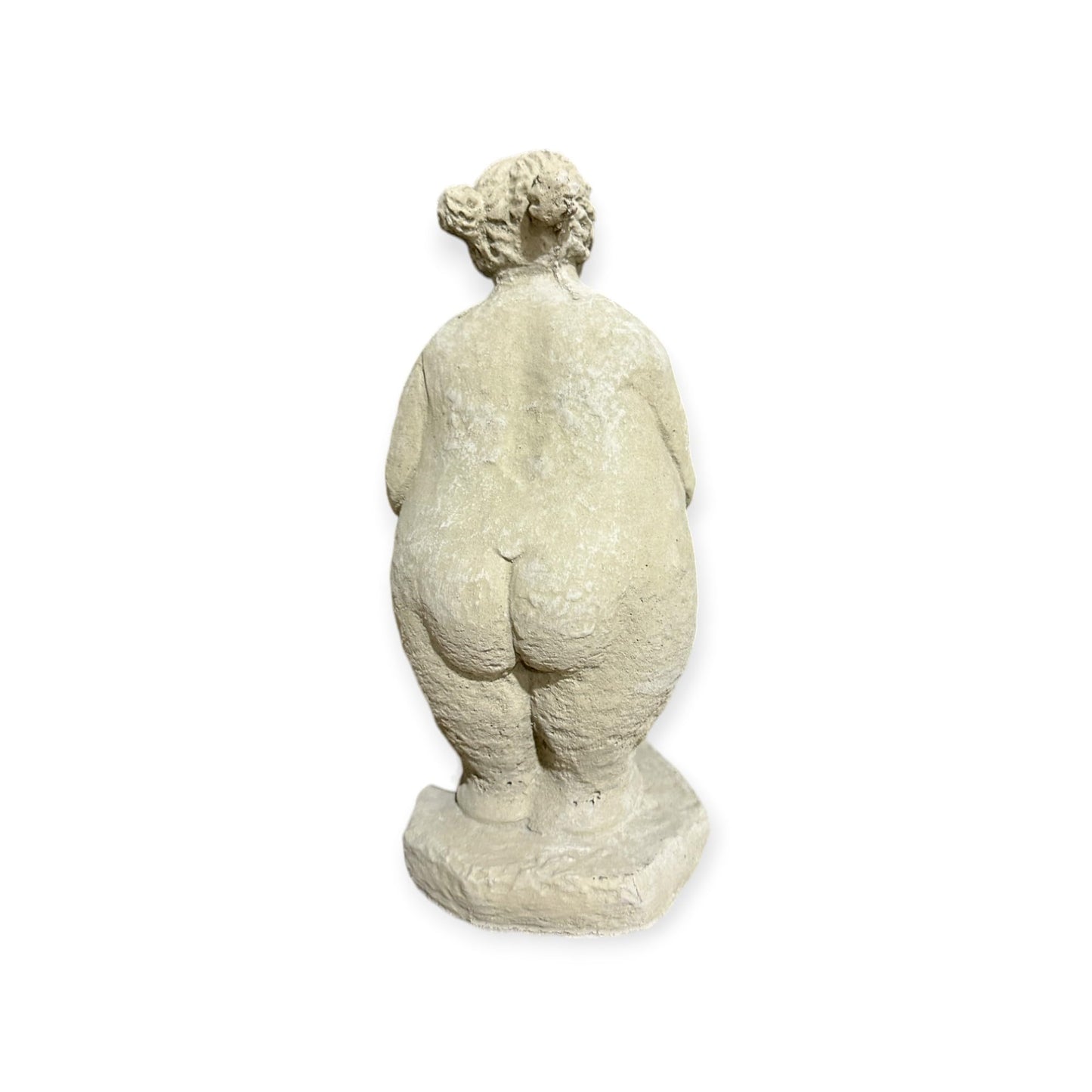 Elegante Steinfigur - Dicke Dame mit Zöpfen (H/B/T: 33/14/14 cm, 5,5 kg)