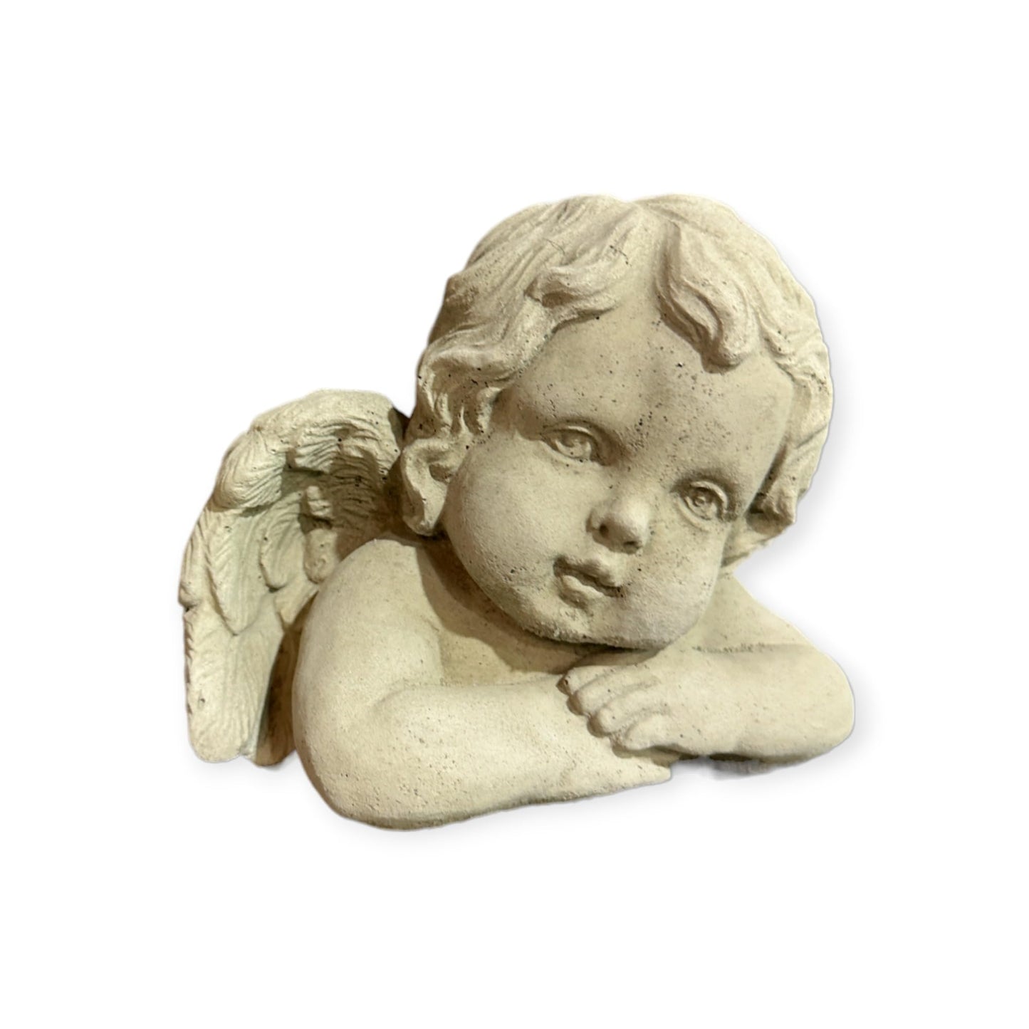 Kleine Engel Steinfigur als sentimentale Dekoration für Haus und Garten. Massiv und frostsicher Höhe 14cm und ca. 2,2kg