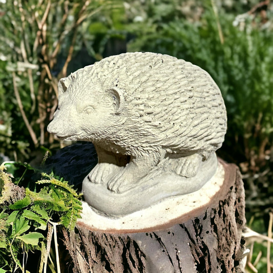 Kleiner Gartenfreund - Kleine Igel-Figur für Zauberhafte Gärten (Maße: H/B/T 10/7/14 cm, ca. 1 kg) Steinguss für Haus und Garten